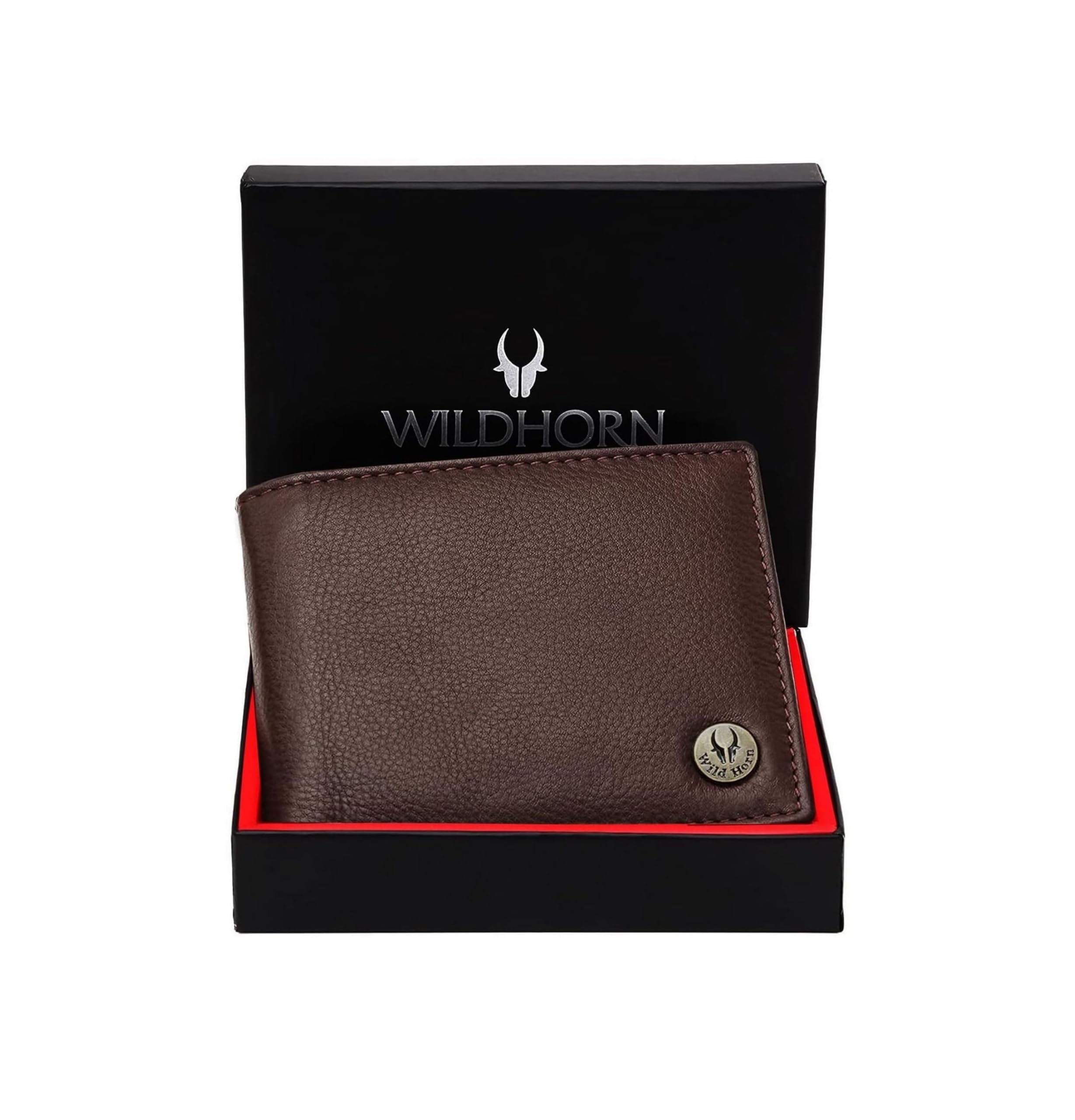 WildHorn Rfid Protected Leather Wallet For Men, Walnut