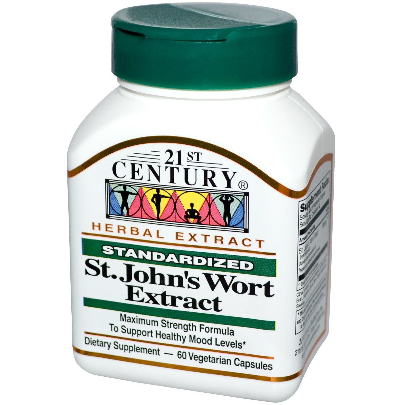21st Century St. Johns Wort Extract Veg-Capsules (60-Count)