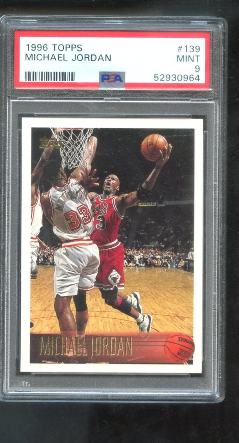 Michael Jordan Card 1996-97 Topps #139 PSA 9