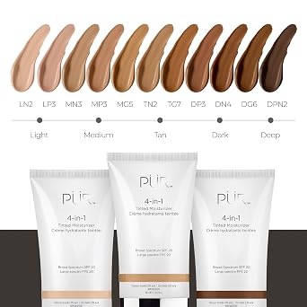 PUR MINERALS 4-in-1 Tinted Moisturizer With SPF 20 - Hydrating Face Moisturizer, Primer, Foundation With Shea Butter, Aloe Vera & Vitamin B3 - Vegan Friendly - Free of Paraben, Gluten & BPA