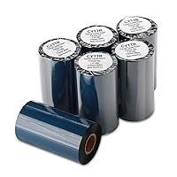 Vista 5 de Thermal Transfer Ribbon - Premium Resin-Enhanced Wax - 4.33" x 984" (110mmx300mm) 1 Inch core Ink Outside Compatible for Zebra Datamax Sato TT