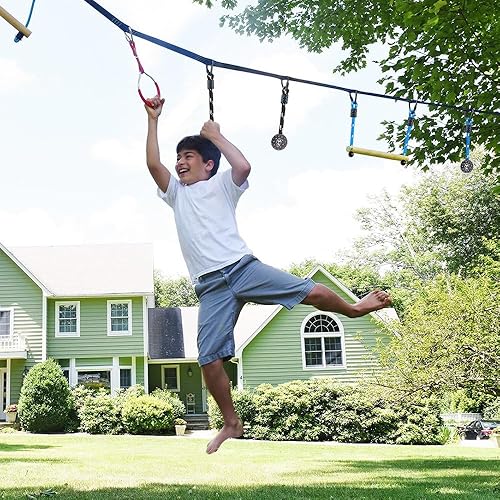 Miniatura 22 de BeneLabel 2 barras de obstáculos Ninja Monkey, barras de carrera de obstáculos, juego al aire libre, carrera de obstáculos