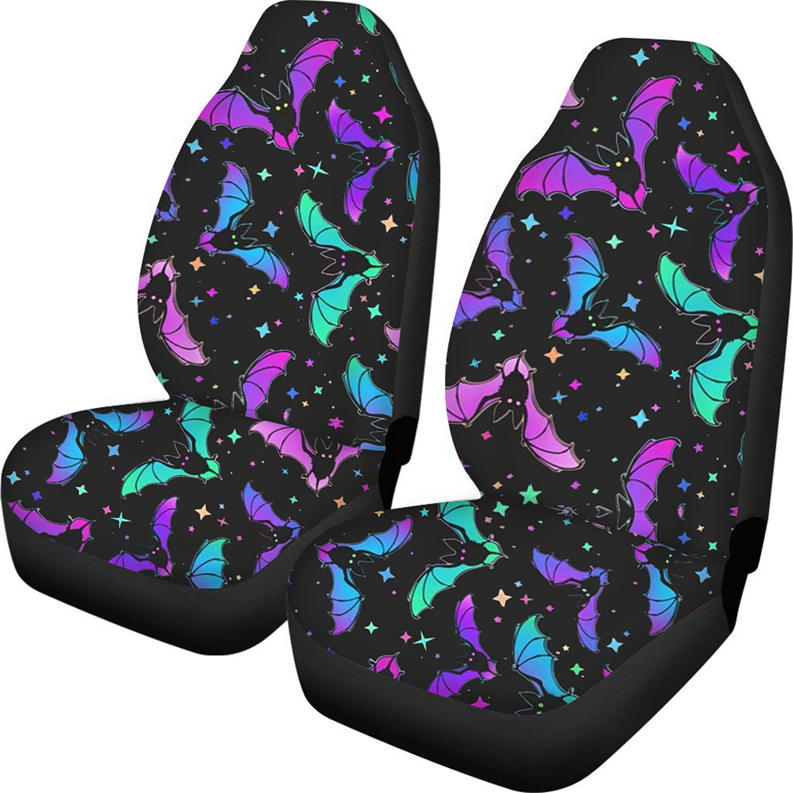 Showudesigns Universal Car Seat Cover Full Set Flower Bee Print Front Seat Covers 2 pc Protector Car Mat Covers, Fit Most Vehicle, Cars, Sedan, Truck, SUV, Van Yellow — view 29