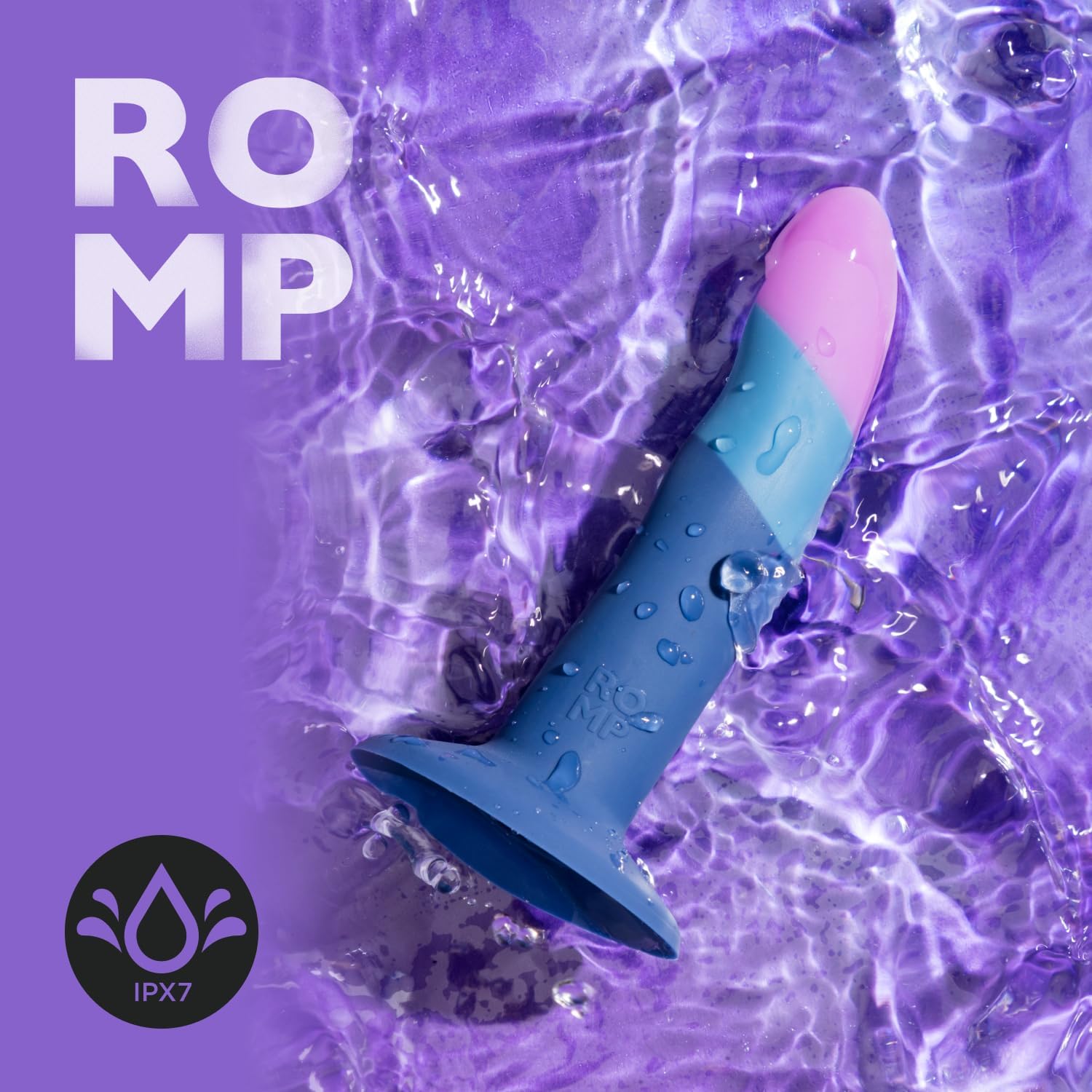 ROMP Piccolo Adult Sex Toys Dildo for Women | 5 Inch Suction Cup Dildos | Bullet Vibrator & Harness Strap On Compatible | Sexual Pleasure Tools for Women | Anal & G Spot Adult Toy for Couples | Blue