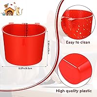 Vista 2 de 30 tazas de jaula para pájaros, dispensador de agua para pájaros, dispensador de agua para colgar codorniz, plato de riego de plástico