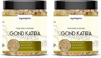 AYUORGANIX Gond Katira 300gm*2 – 100% Natural & Edible Tragacanth Gum | Ayurvedic Cooling Herb for Summer Drinks, Digestion & Skin Care | Organic Gond for Falooda, Sharbat & Weight Management