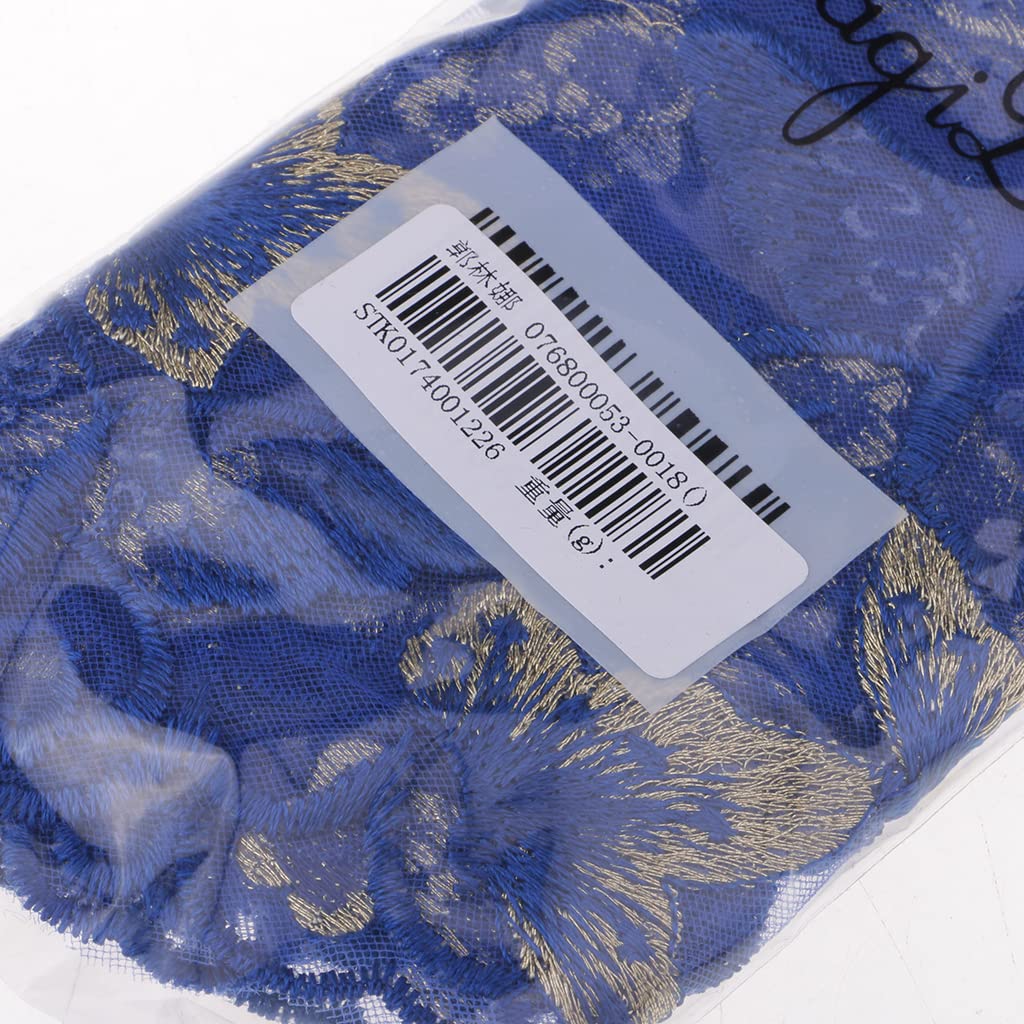 Merishopp 1 Yard Embroidered Mesh Lace Trim Embroidered Net Dress Sewing Crafts Blue Crafts | Sewing | Embellishments & Finishes | Trims 4