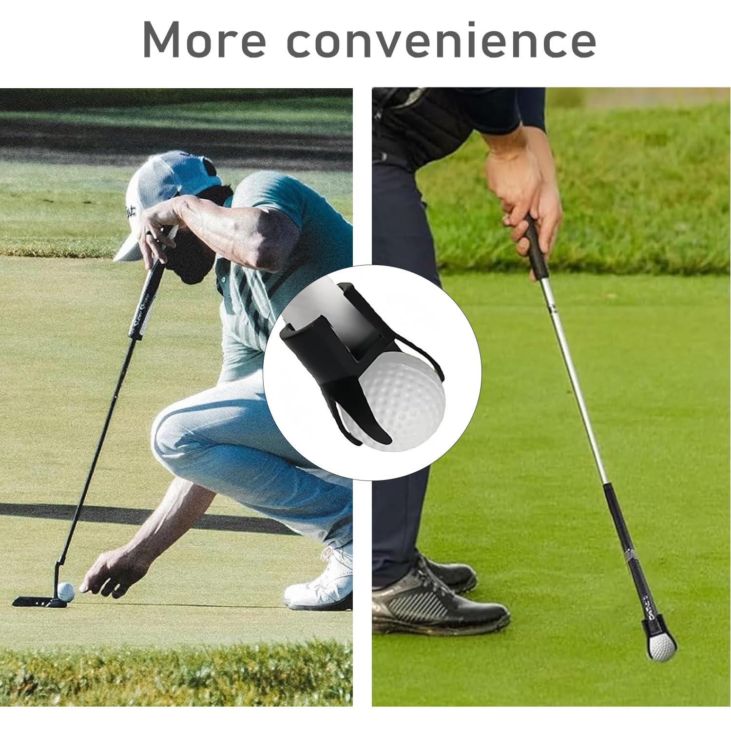 Recogepelotas de Golf 5 Piezas - Herramienta de 4 Garras con Accesorio Putter para Campo