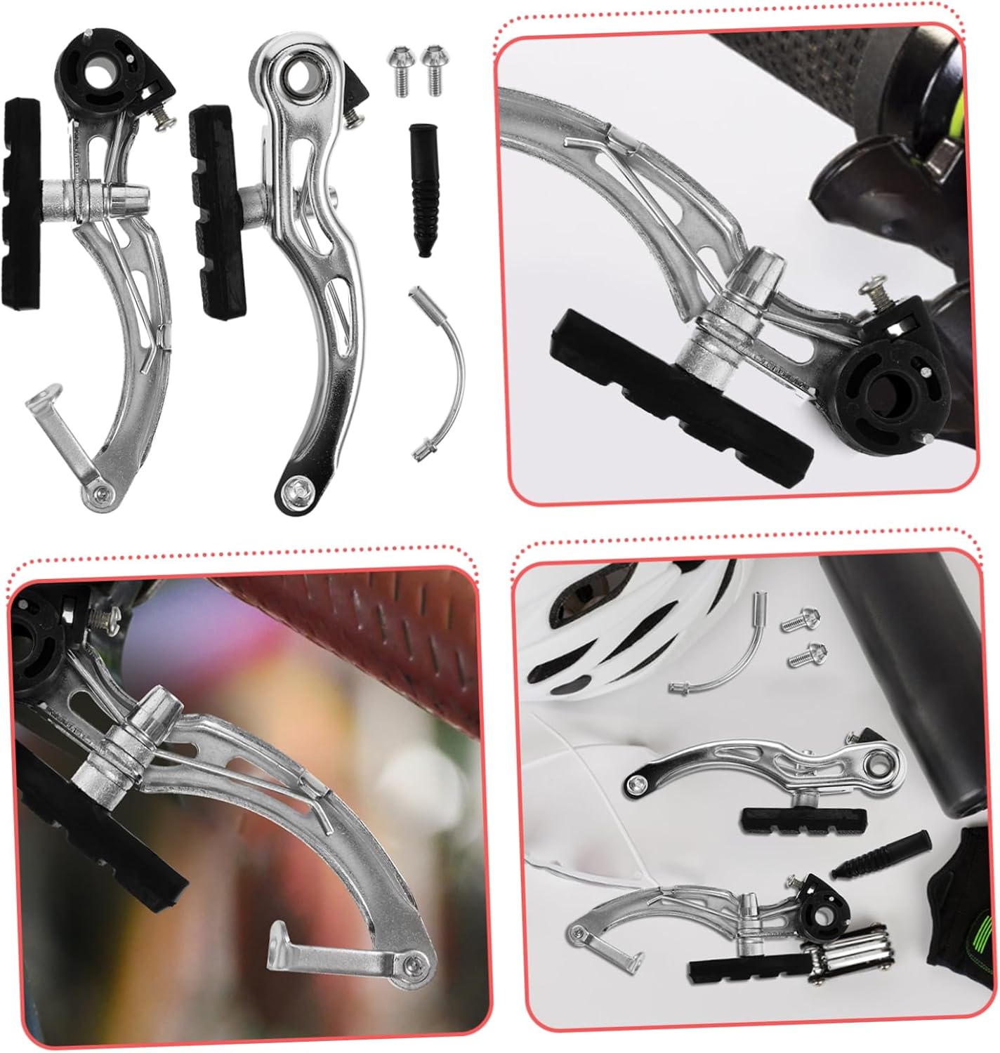 VICASKY 1pair Mountain Bike Caliper Disc Brake Kit for Mountain Bike Professional Calipers Pads