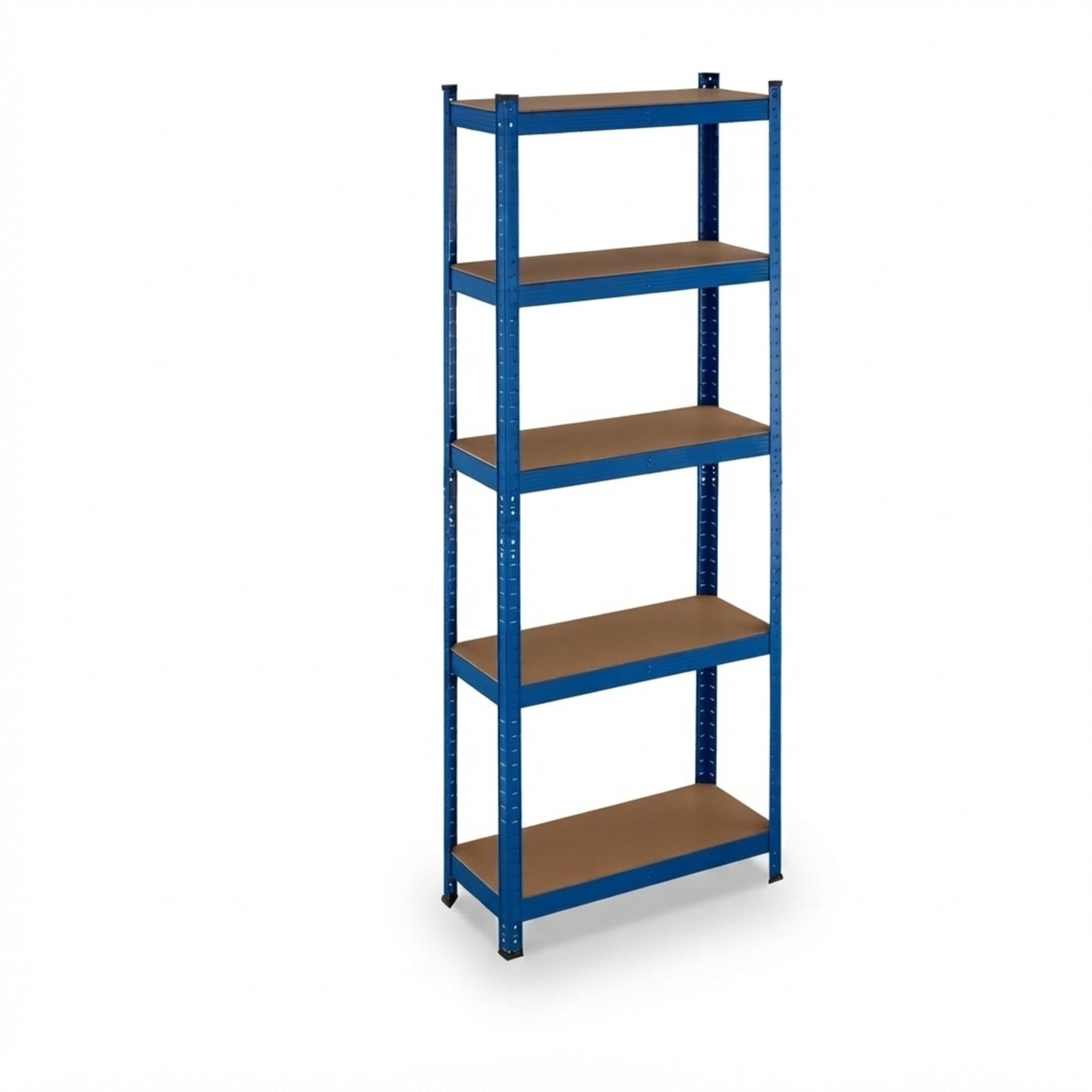 Relaxdays Set 2 scaffali robusti, 5 ripiani, 180x70x30 cm, blu | Portata 500kg, acciaio, scaffale per cantina e garage