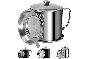 Bacon Grease Container: The Ultimate Oil-Saving Solution with Strainer