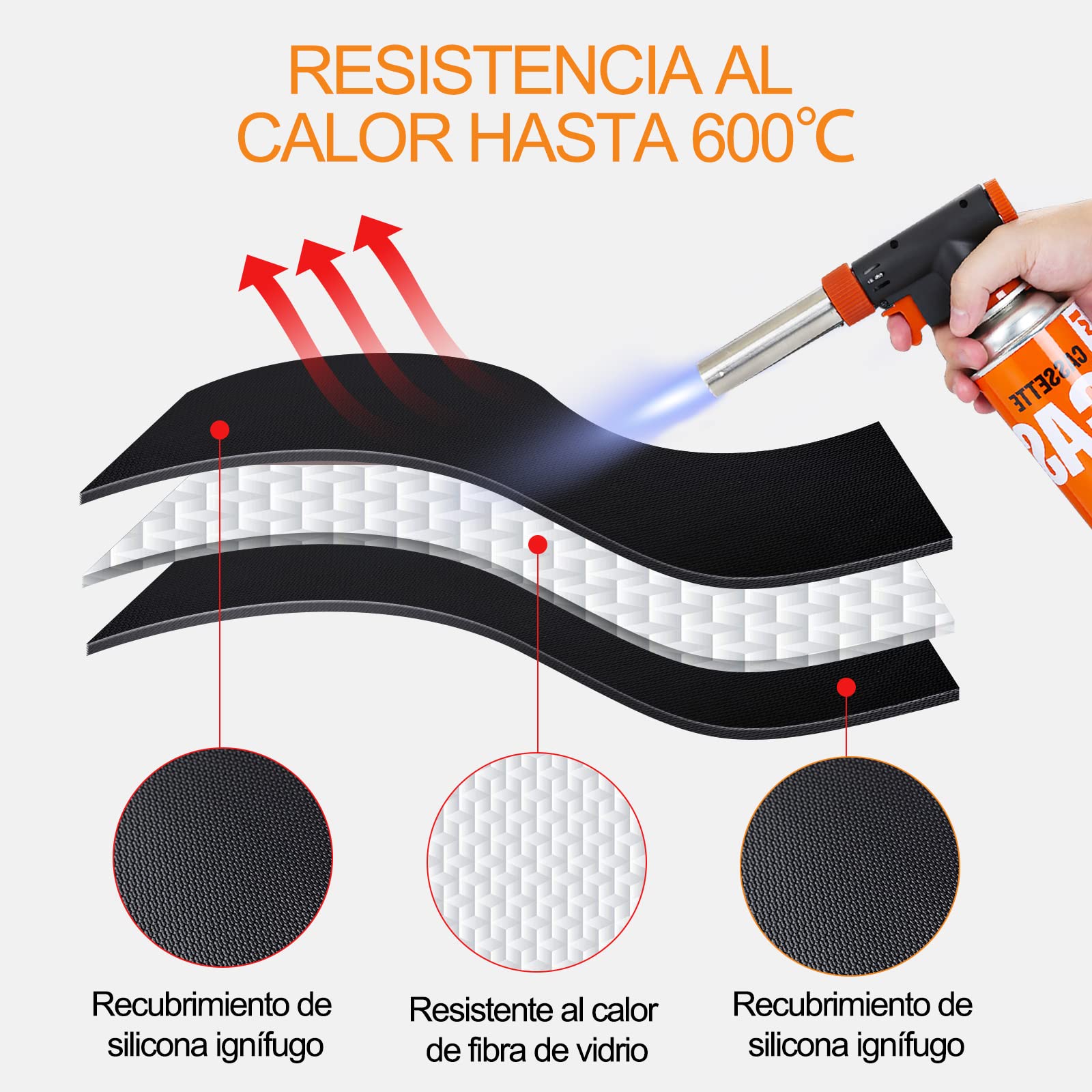 WOCVRYY alfombrilla protectora para el suelo reutilizable, antiadherente, anticaída, fácil de limpiar, para brasero de gas — view 7