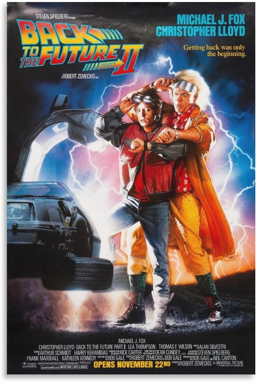 HGIIOOOGY Back To The Future Movie Poster 2 Wall Art Canvas — free download