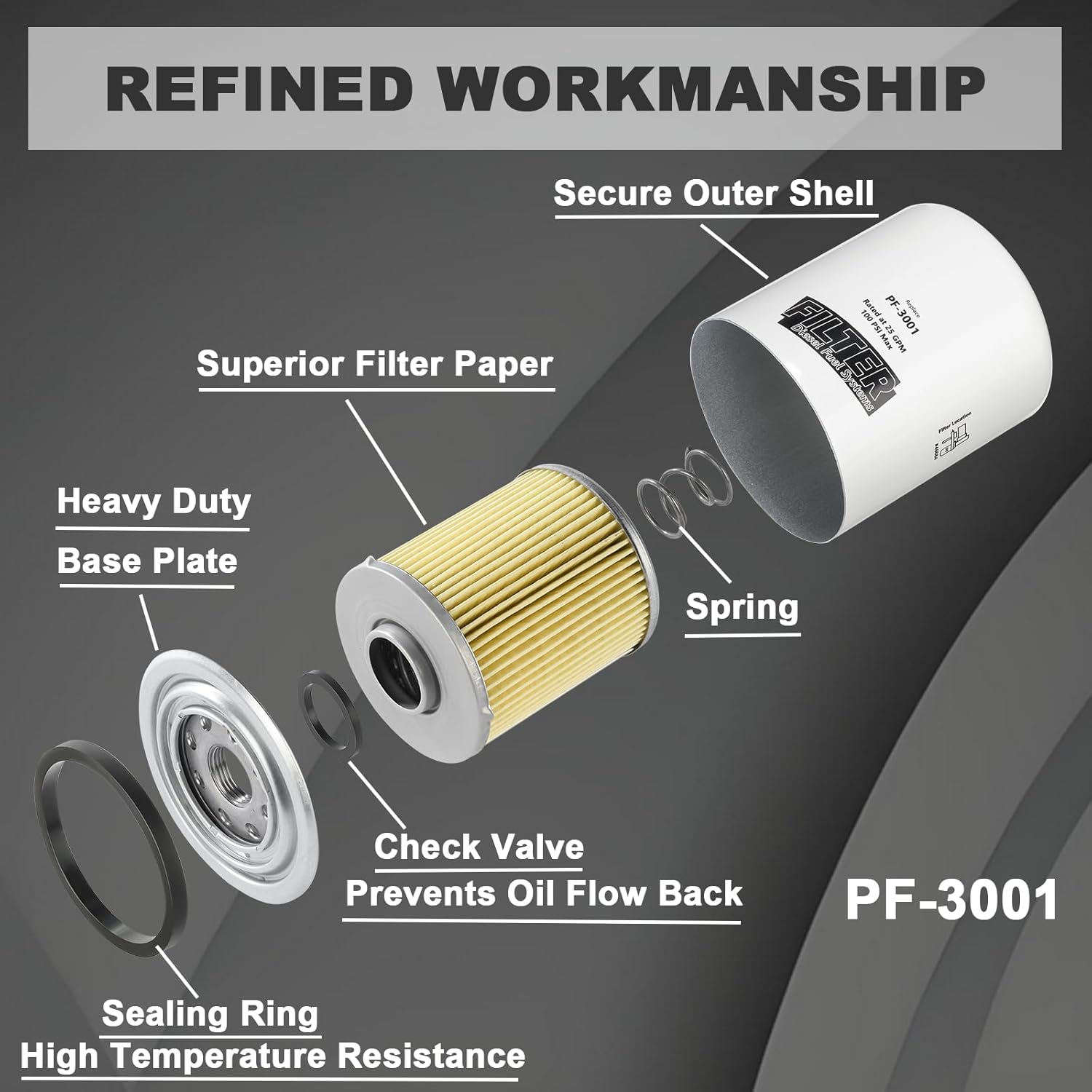 XWS-3002 PF-3001 Water Separator Fuel Filter kit for FASS Titanium Series FASS Diesel Fuel Pump Replace XWS3002 PF3001