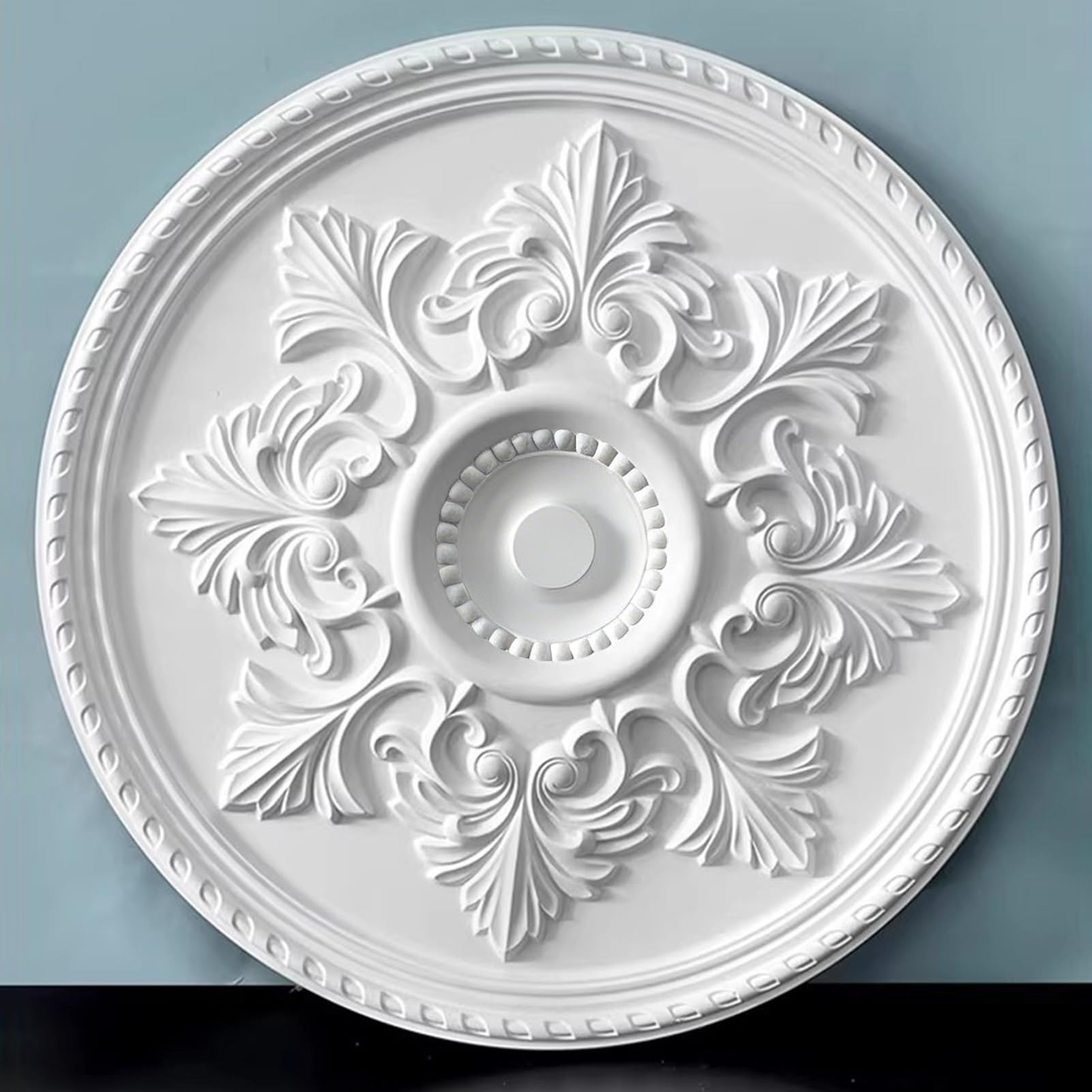 Disposizione verniciabile decorativa del soffitto di progettazione floreale del medaglione per l'installazione del ventilatore da soffitto e della lampada