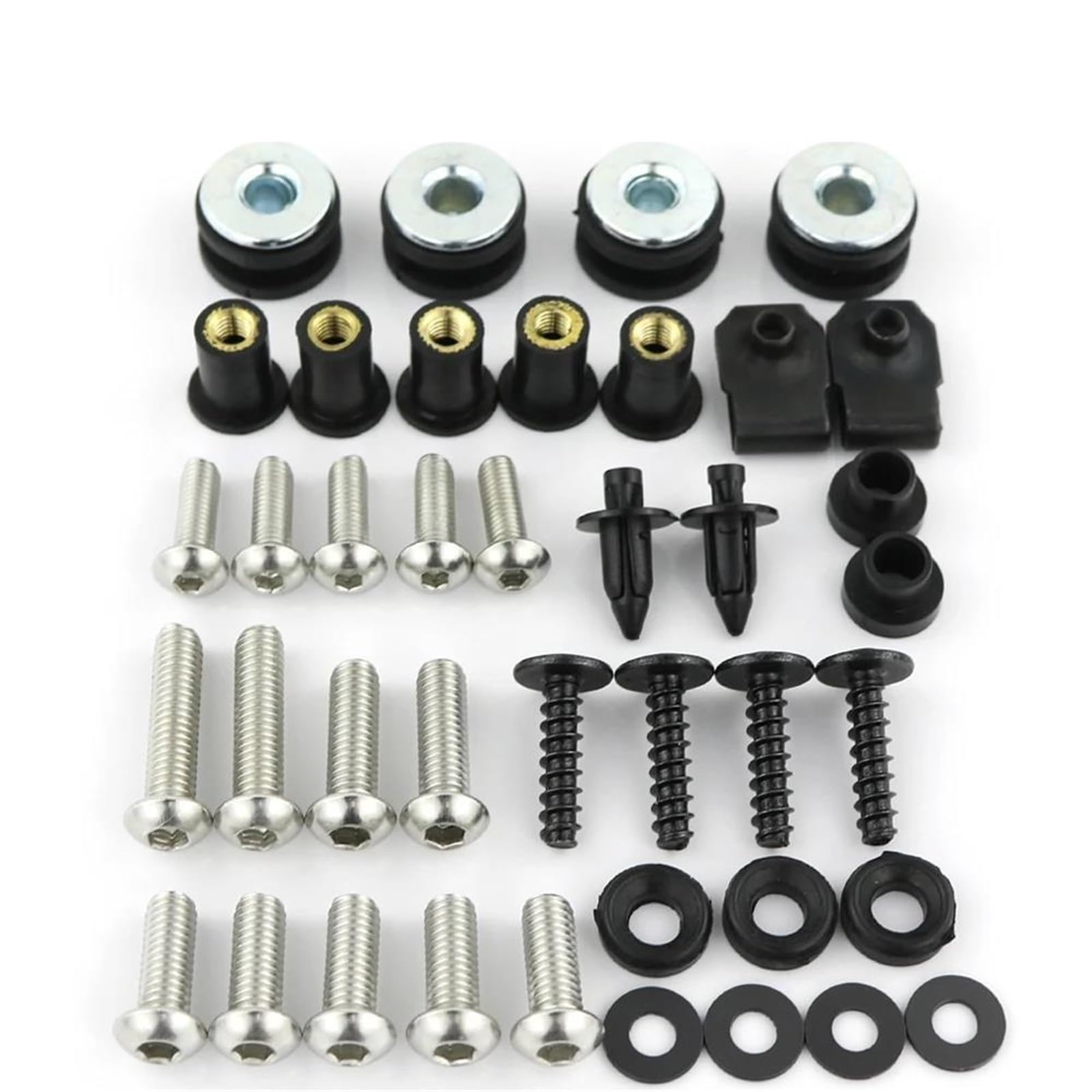 Tornillos carenado FZ6 Fazer plata para tus rutas y viajes largos 4