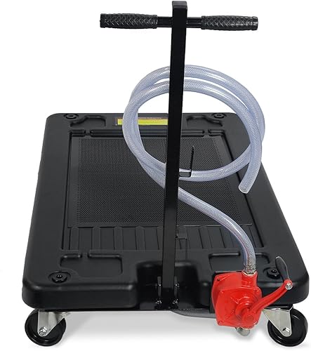 Miniatura 3 de Stark USA Contenedor de drenaje de aceite de perfil bajo de 17 galones con bomba y manguera, escurridor de coche, contenedor de drenaje de aceite