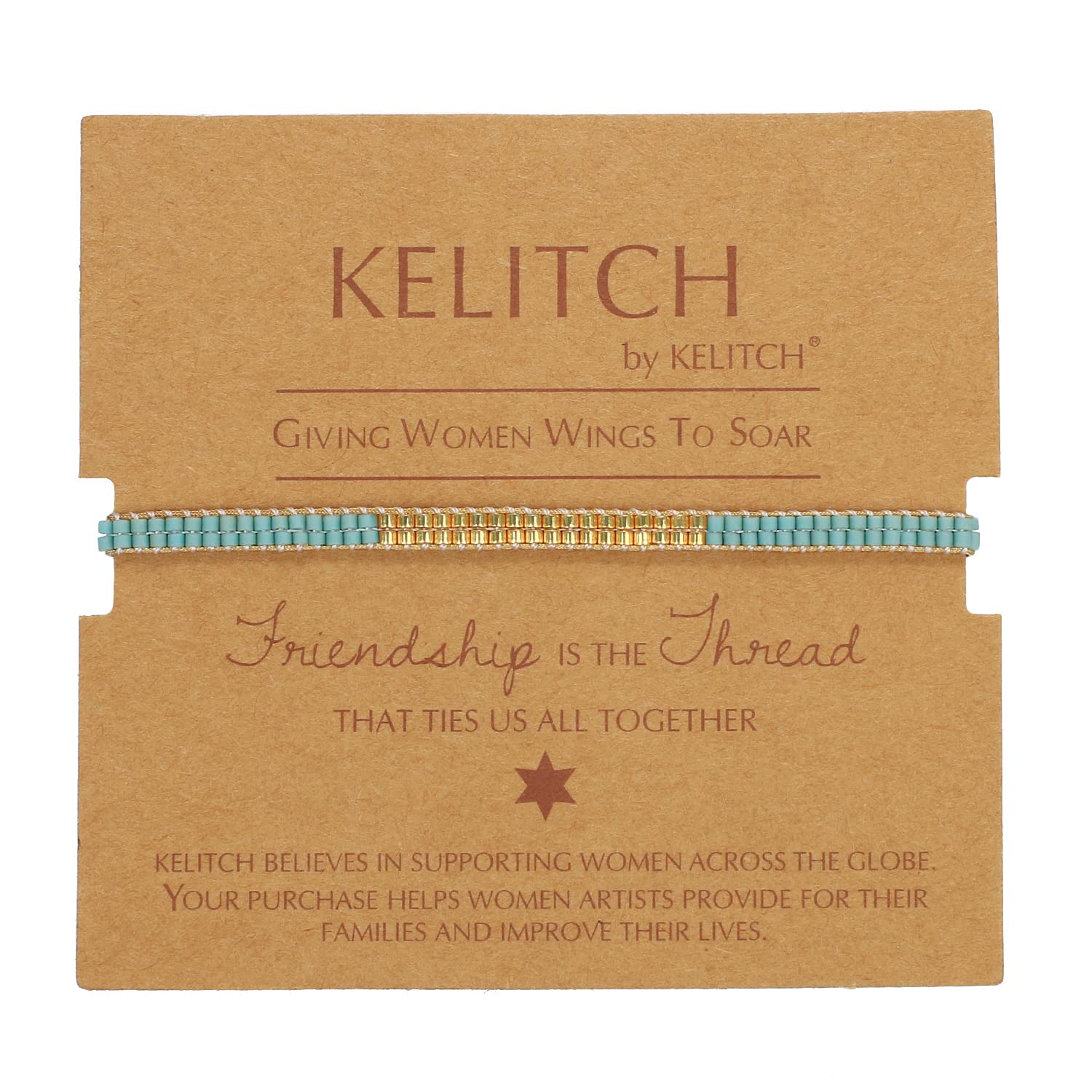 KELITCH Freundschaftsarmband Handgewebt Bunte Perlen Wickelarmband Für Damen