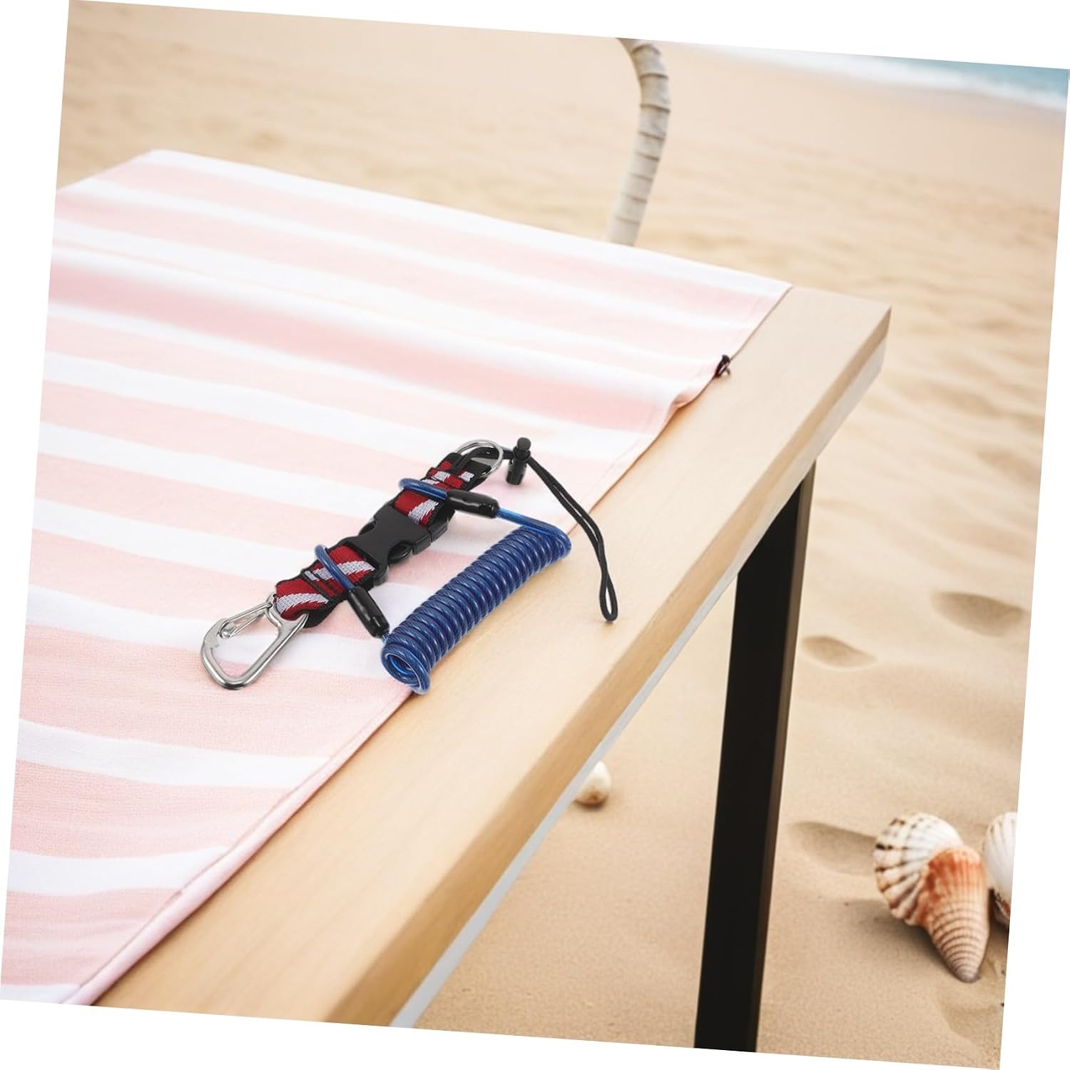 Scuba Diving Lanyard Stainless Steel and TPU Material with Quick Release Buckle and Comfortable Wrist Strap Suitable for Dive Cameras and Dive Lights in Diving Scenarios