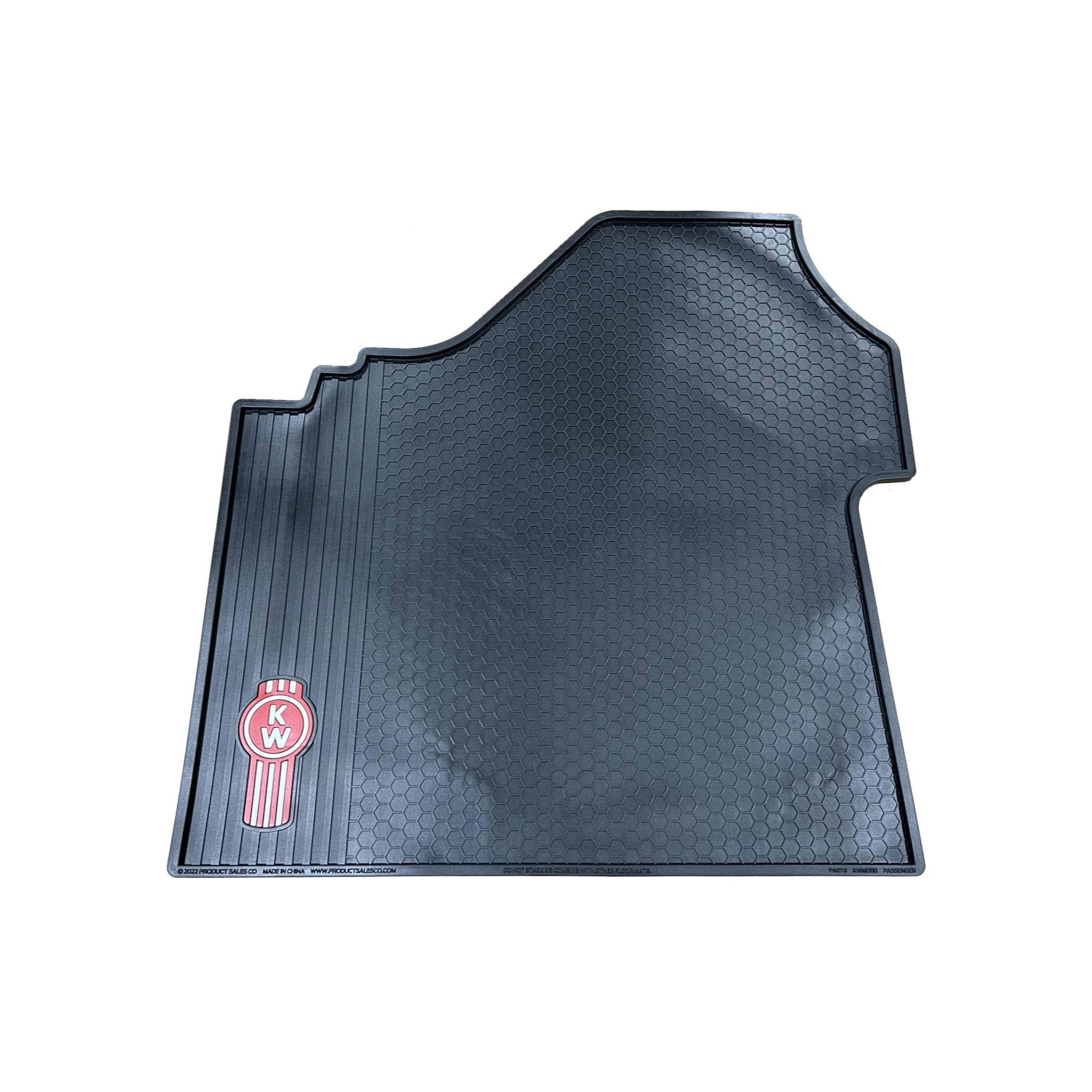 Kenworth OEM Black Rubber Floor Mats – 2-Piece All-Weather Set With Logo For 2013-2020 T680
