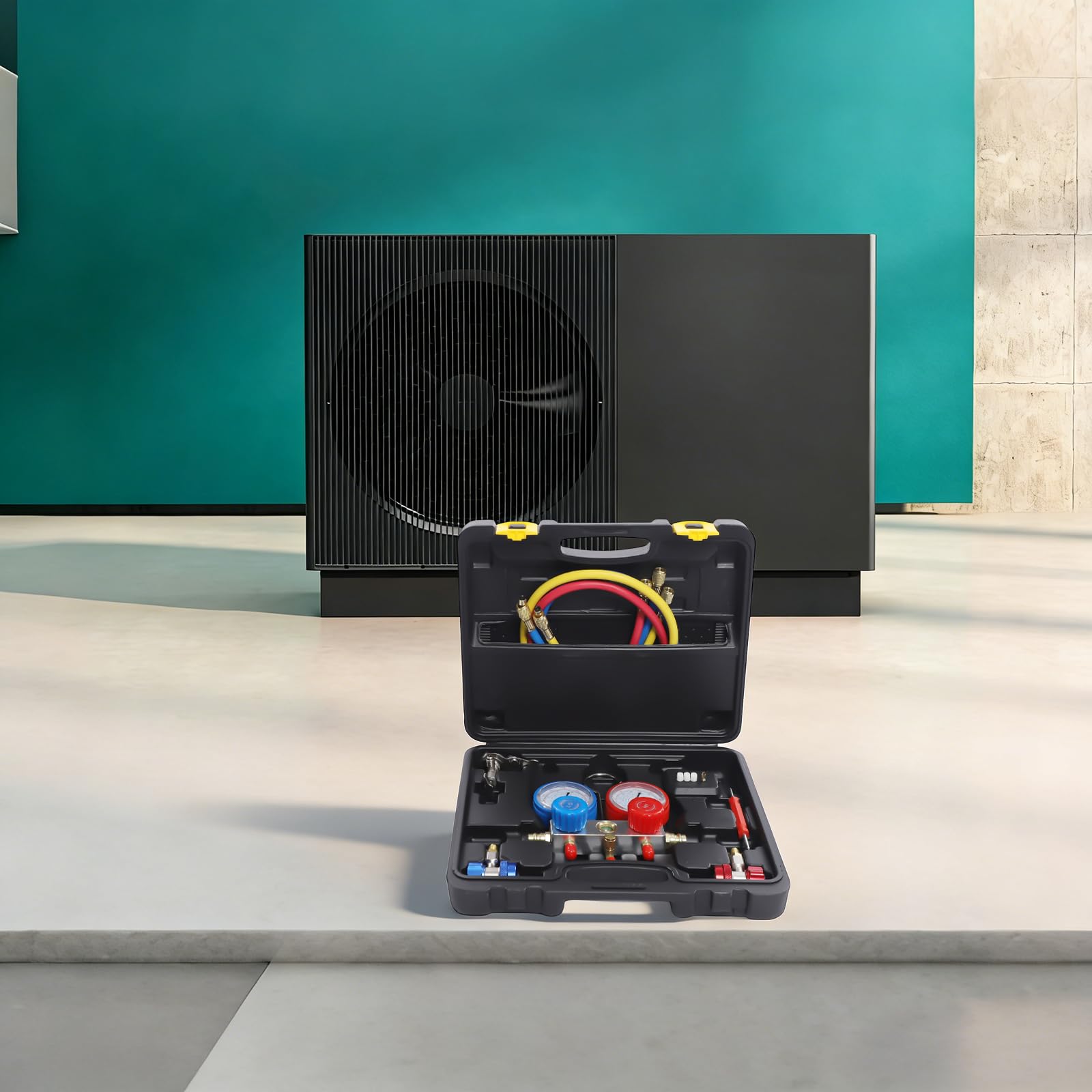 Set di attrezzi per aria condizionata, refrigerante R134A, R410A, manifold, strumenti diagnostici AC, condizionatori d'aria