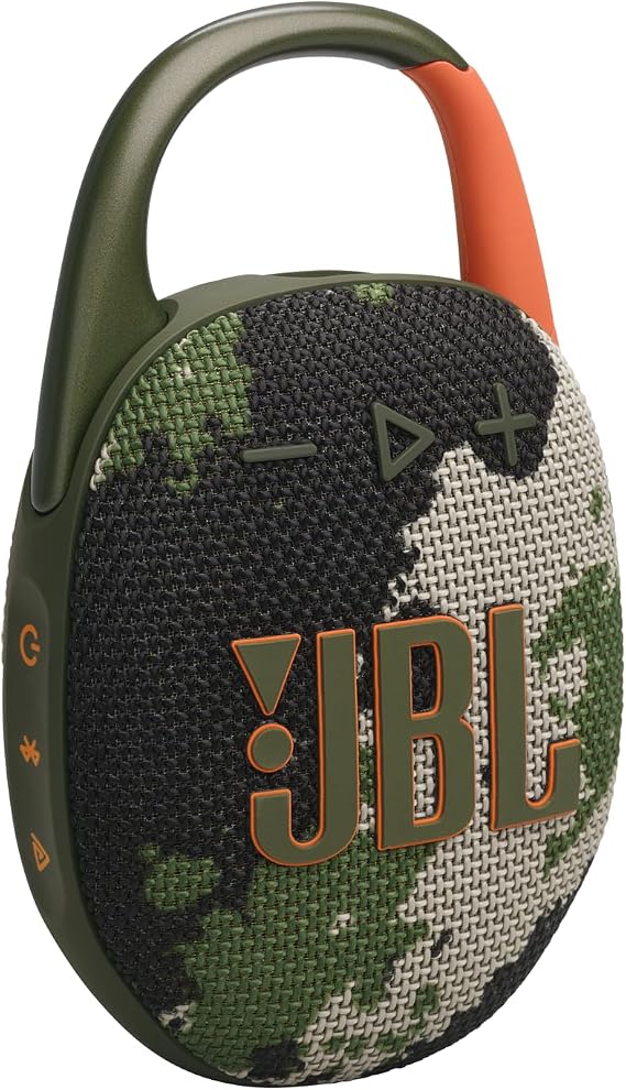 JBL Clip 5 Ultra Portable Bluetooth Speaker with gSport Carbon Fiber Case (Camo)
