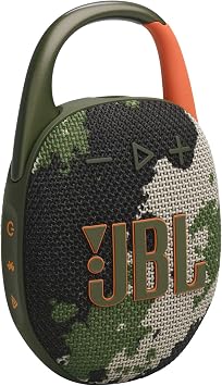 JBL Clip 5 Ultra Portable Bluetooth Speaker with gSport Carbon Fiber Case (Camo)