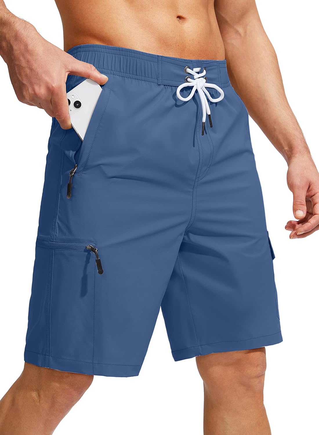 Kayrth Men's Swim Trunks Quick Dry Board Shorts with 5 Pockets Swimsuit Swimwear for Men - No Mesh Liner