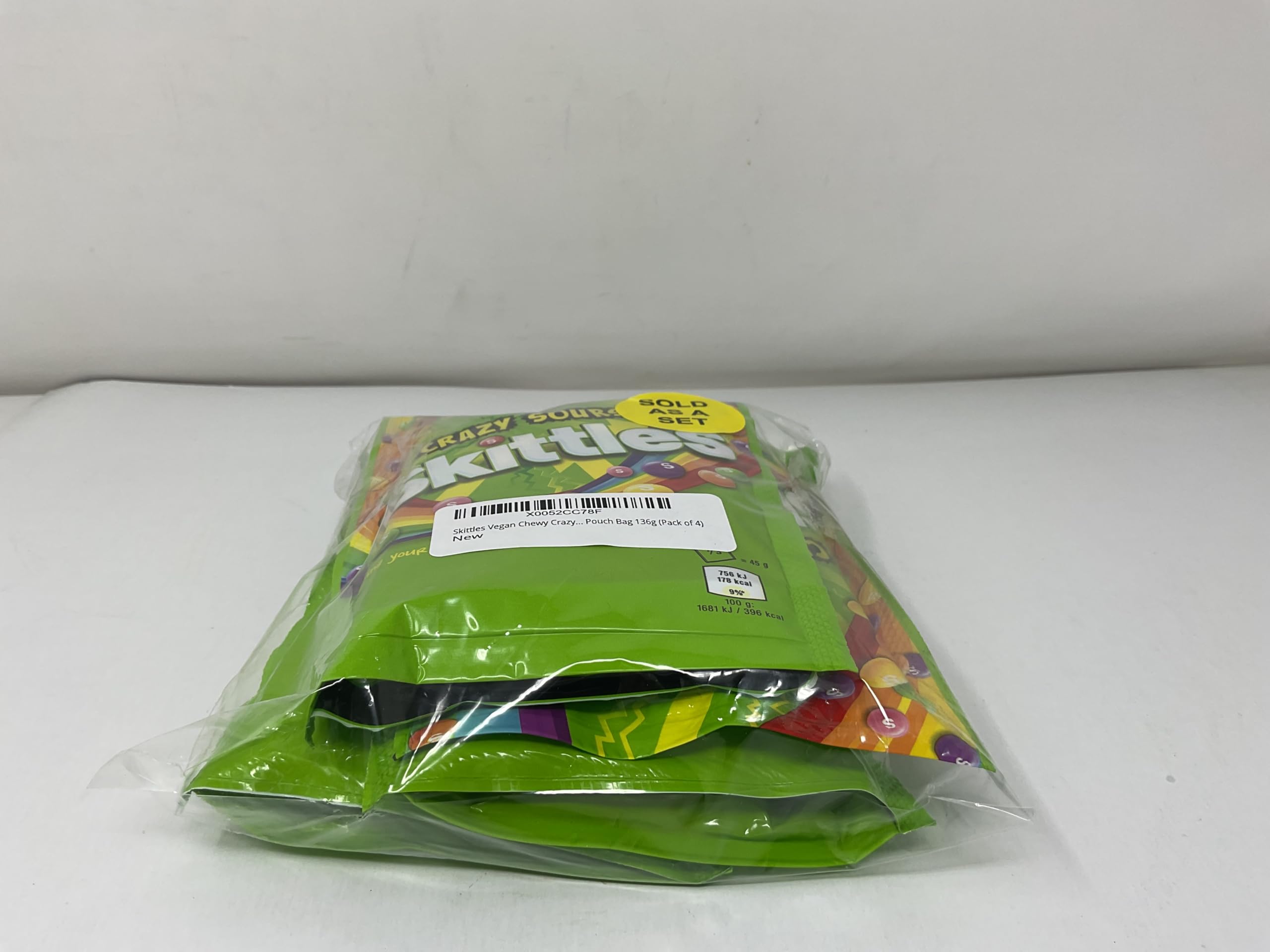 Skittles - Crazy Sour - Caramelos masticables ácidos - 174 g - Pack de 4 unidades