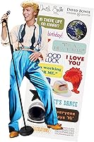 Vista 1 de David Bowie Quotable Notable - Tarjeta de felicitación y hoja de calcomanías, sobre incluido