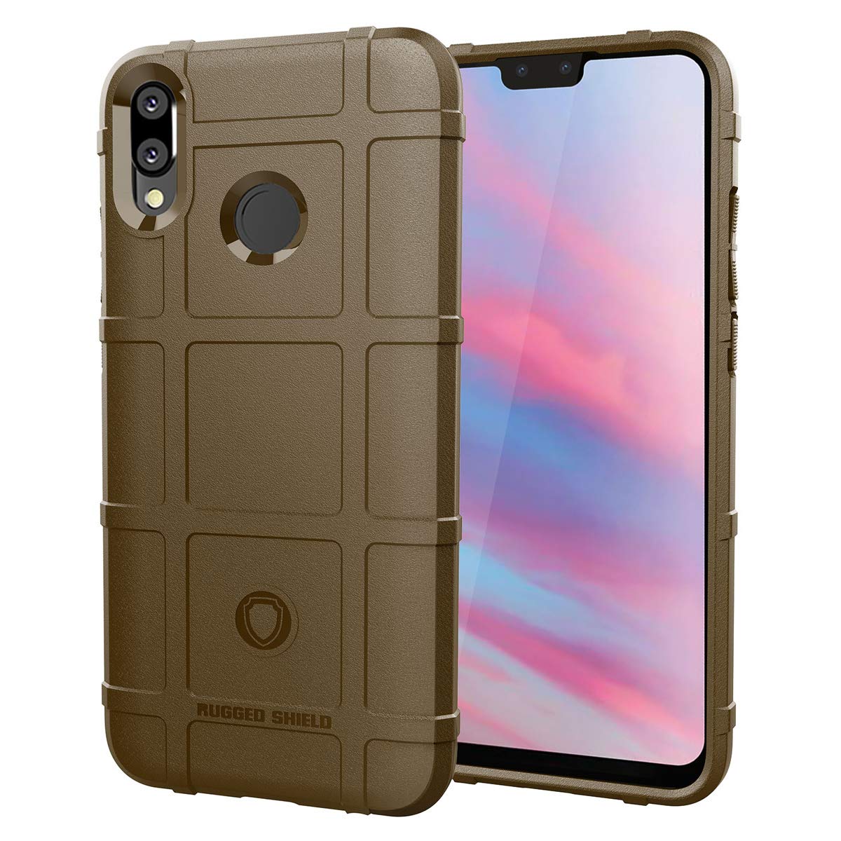Scheam Huawei Y9 2019 Enjoy 9 Plus Case, Protects Anti-Shock Protects Bumper Back Cover, Brown