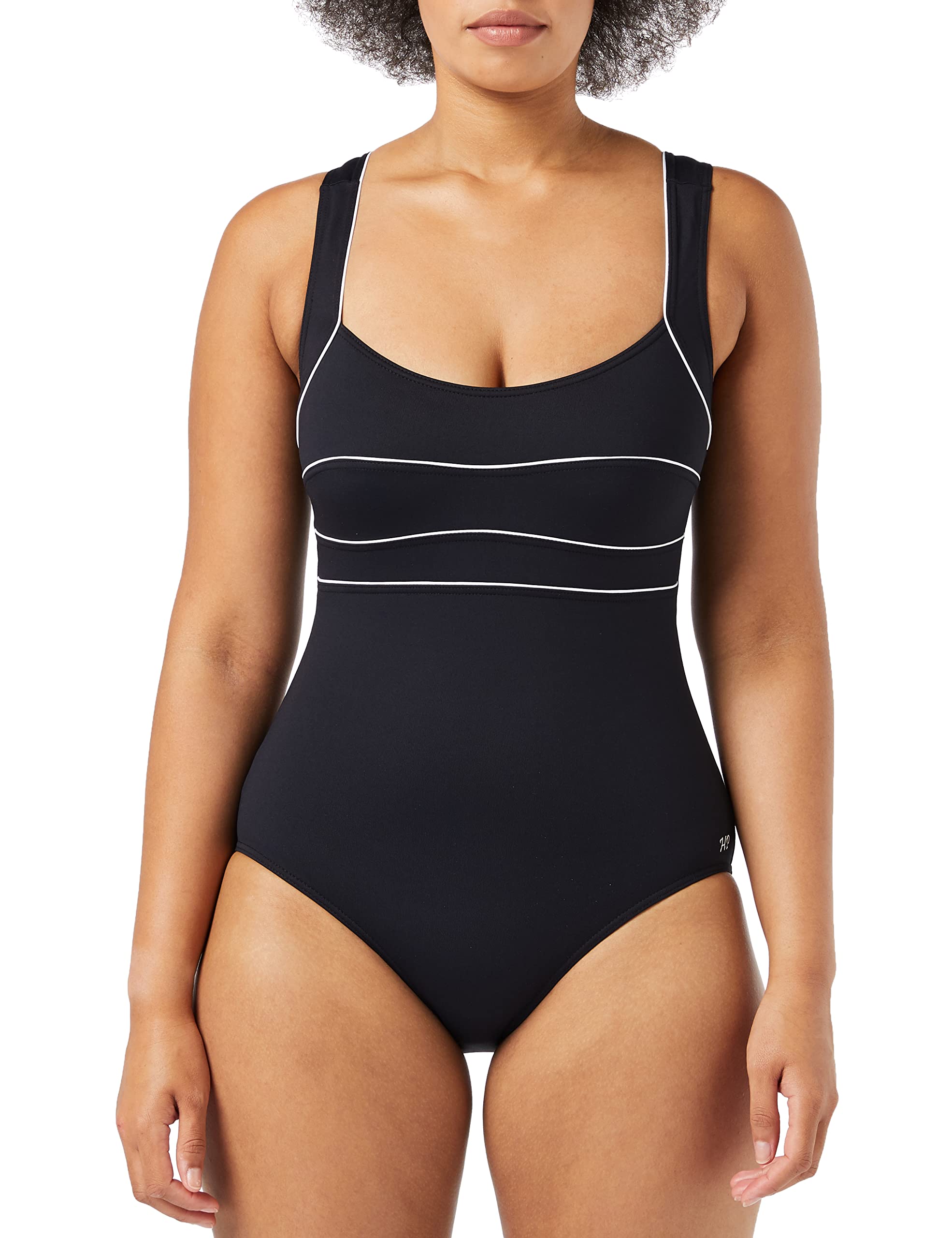 Haute Pression Women's Y8003 Swimsuit, Black - Noir (Noir/Blanc), 24 (Manufacturer Size: 52)