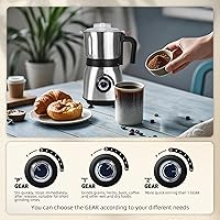 Vista 4 de Molinillo de especias eléctrico, molinillo de hierbas y nueces para la cocina, molinillos de espresso desmontables con cuchillas de acero