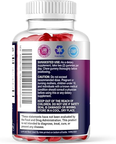 Miniatura 8 de Gomitas de apoyo articular – Suplemento de goma de glucosamina extra fuerte con vitamina E – Apoyo natural para la salud y flexibilidad