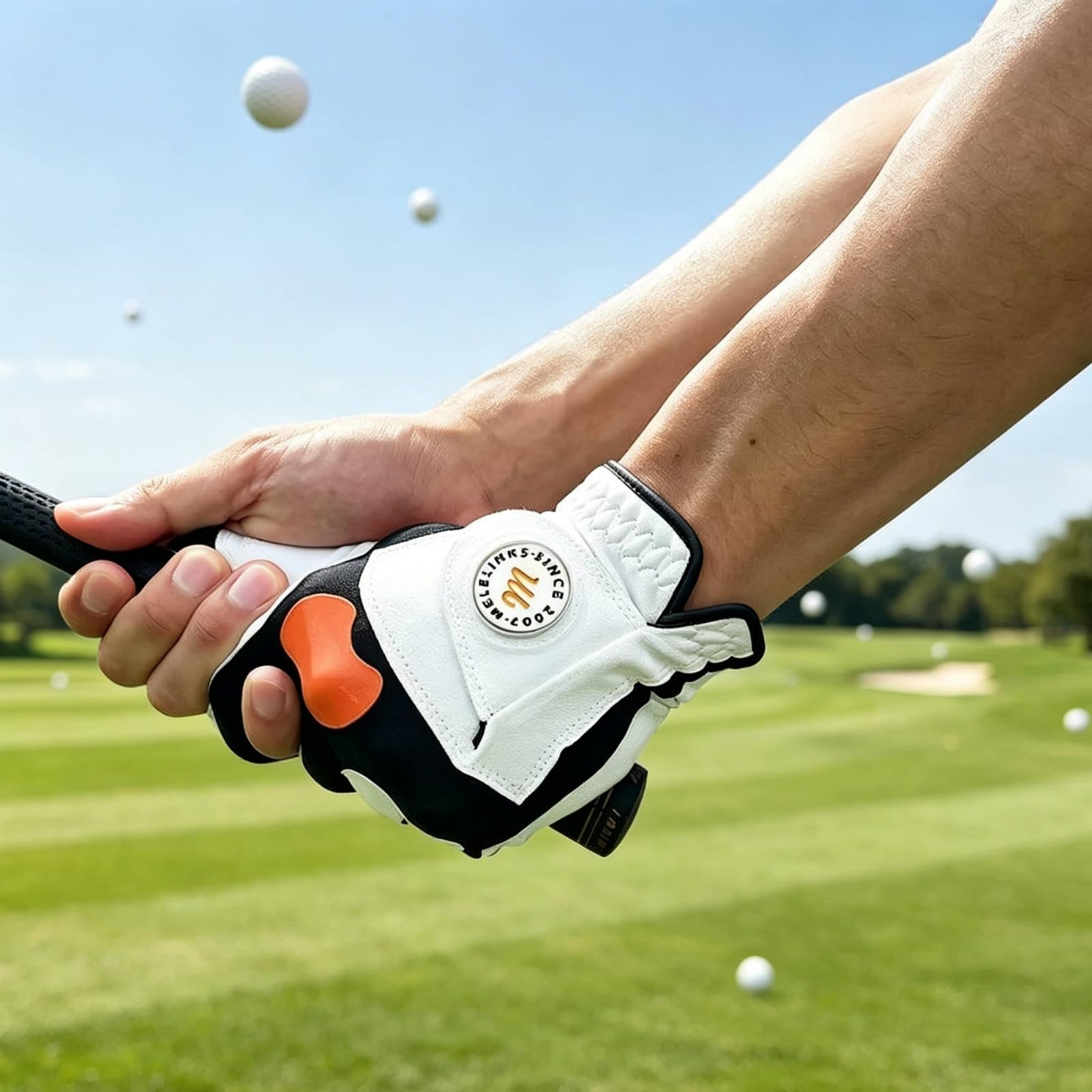 Guanto da Golf con Palmo Antiscivolo Resistente Guanto da Golf con Impugnatura in Silicone Durevole Accessorio Sportivo per Golfisti