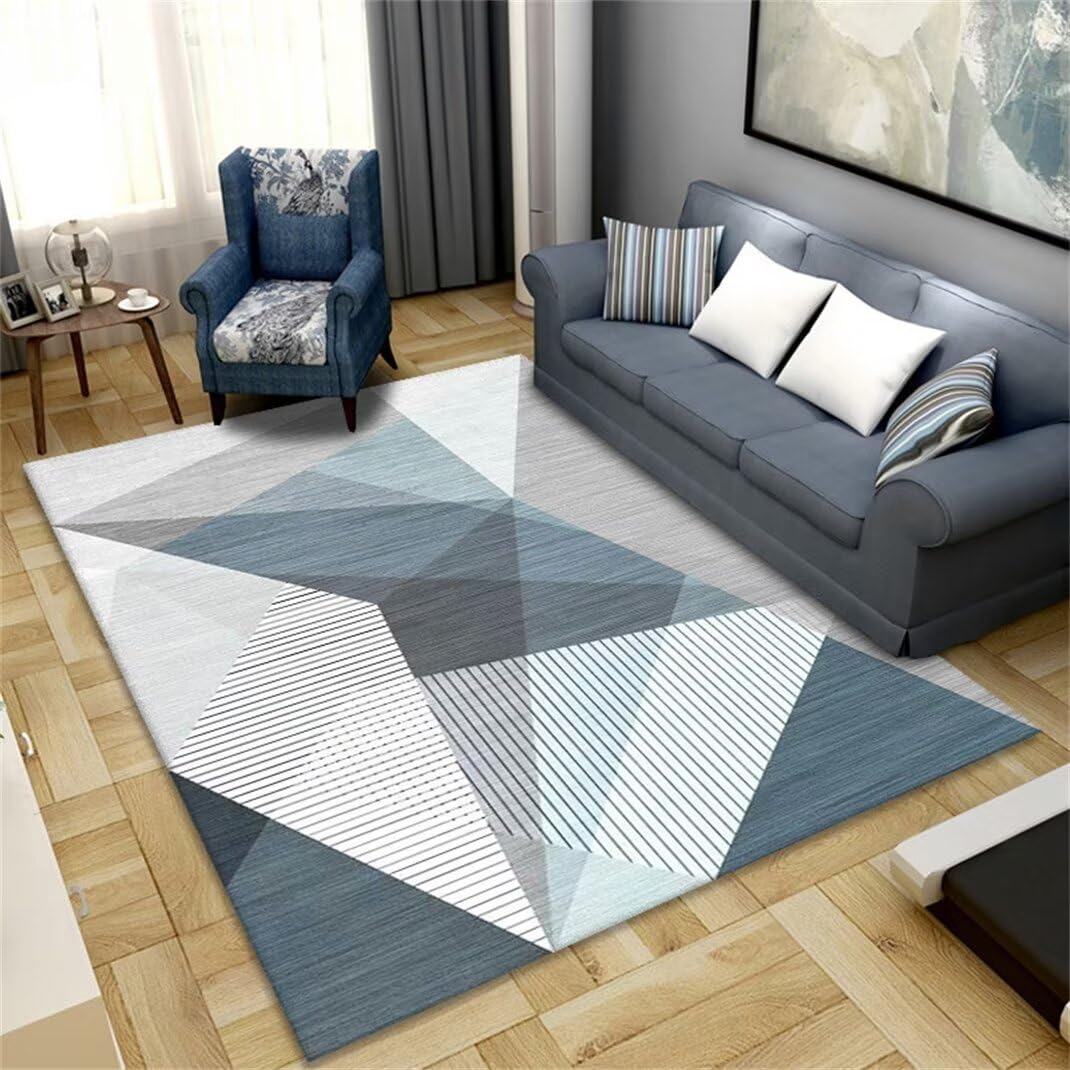 Alfombra geométrica de 100x200cm lavable para evitar resbalones en el dormitorio del niño