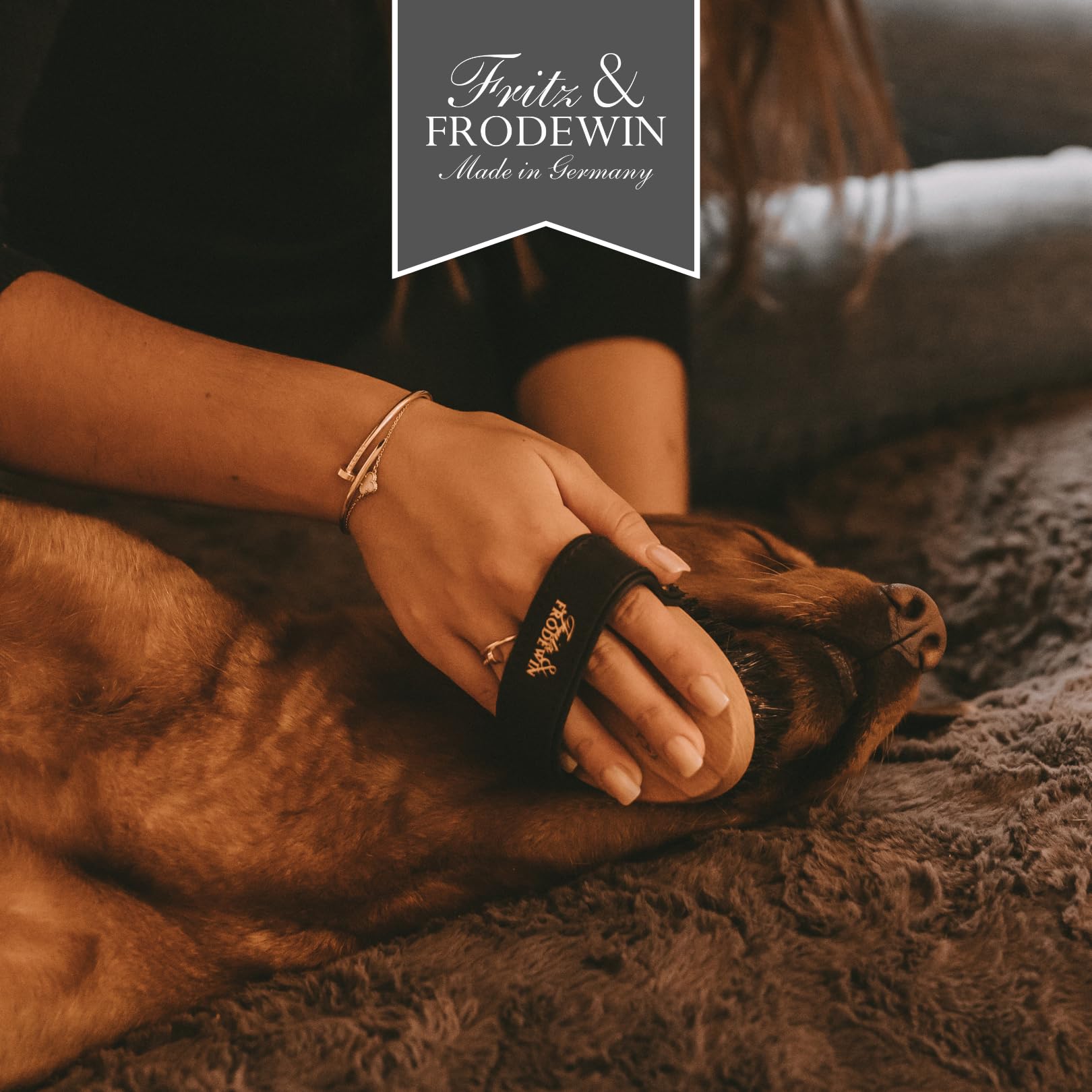 Fritz & Frodewin Hundebürsten-Set "Mix" | Premium Hundehaarbürsten für langhaarige Hunde | Für die tägliche Pflege | FSC zertifiziertes Holz | Gratis Bürstenreiniger | 100% Made in Germany