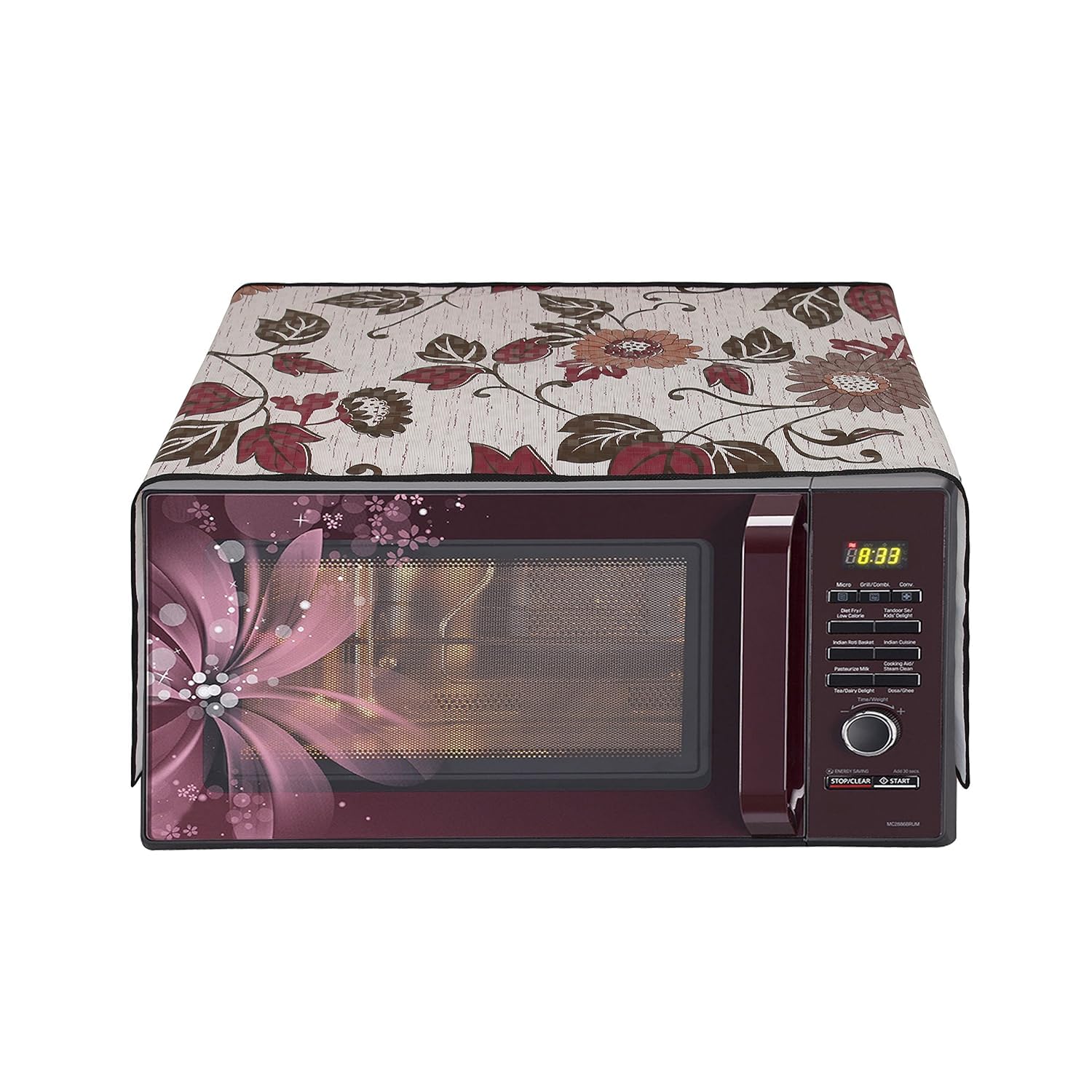 Zostera Microwave Oven Cover Compatible With IBELL 30GDLX Convection Oven Toaster Grill 30L, 1700 Watt Oven Top Cover ( 51.5 × 37 × 32 ) Grey-image-38