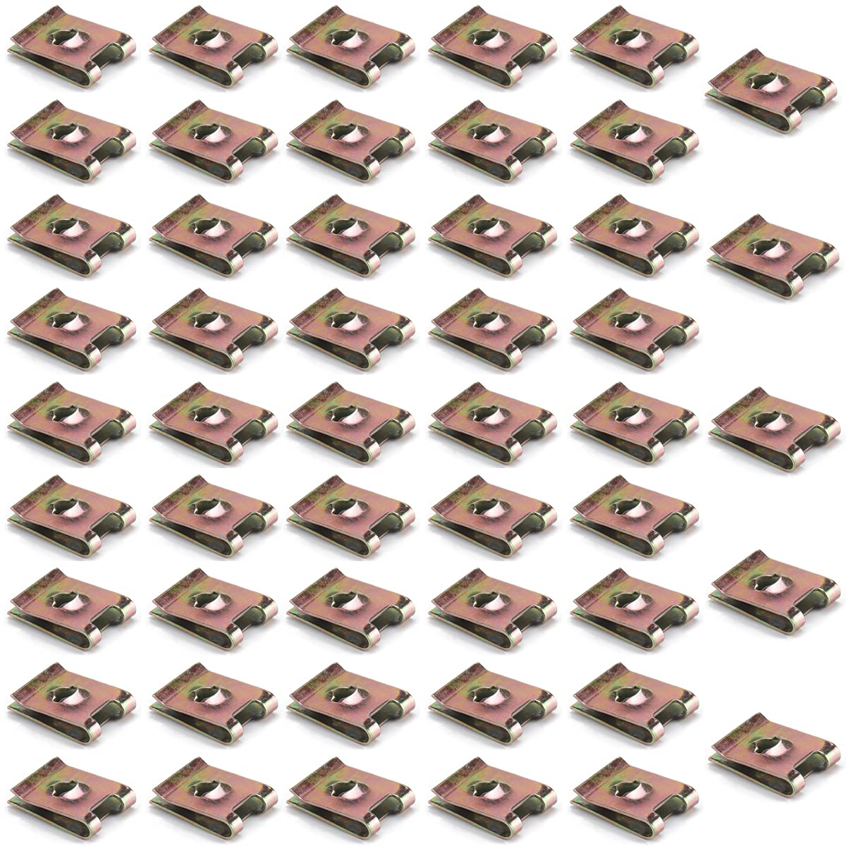 IQIHUI 50PCS No.8 Clip Nut,U Type Nut,Mounting Fastener Clips,U Clip Nut,Car U Clips,Car