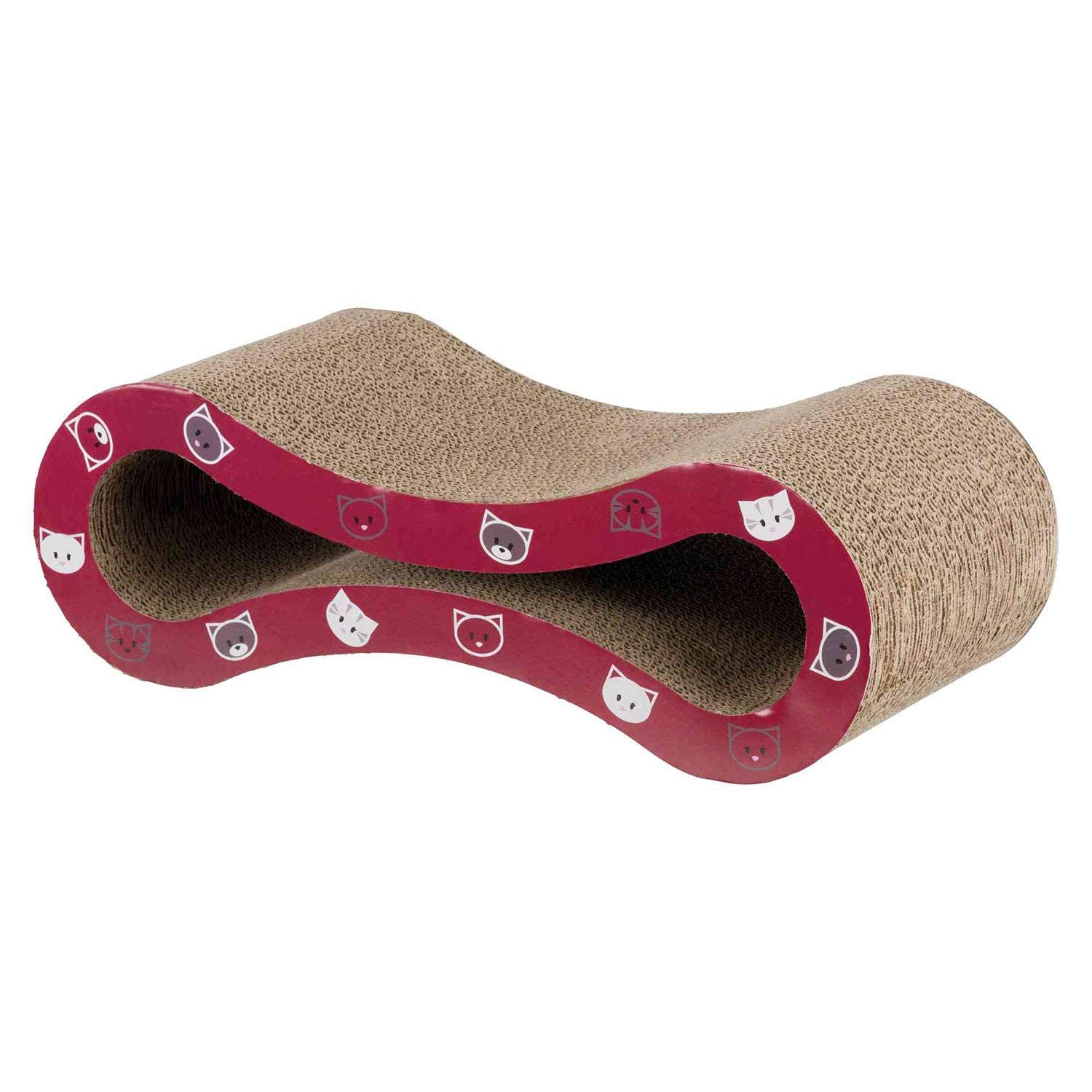 Trixie Mimi Scratching Wave Pad, Lying Scratching Waves Cardboard, Catnip Infused for Fun, Supports Claw Care - Blue, Furniture Protection, Interactive Cat Scratcher, Wine Red, 48 × 22 x 16 cm (B09P6LPNWT) Amazon Price History, Amazon Price Tracker