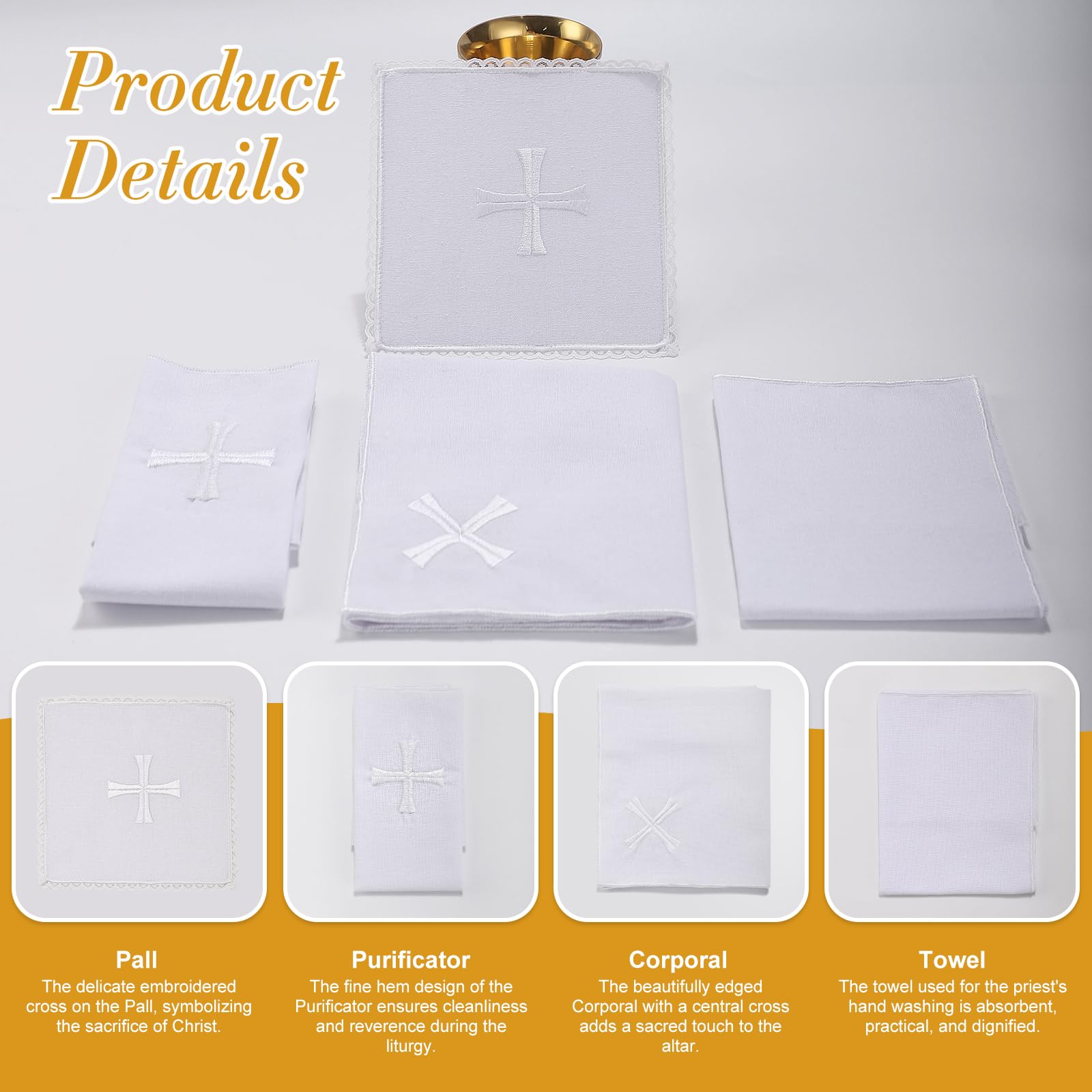Wall Altar 4-Pack Of 100% Linen Altar Corporals For Church ...