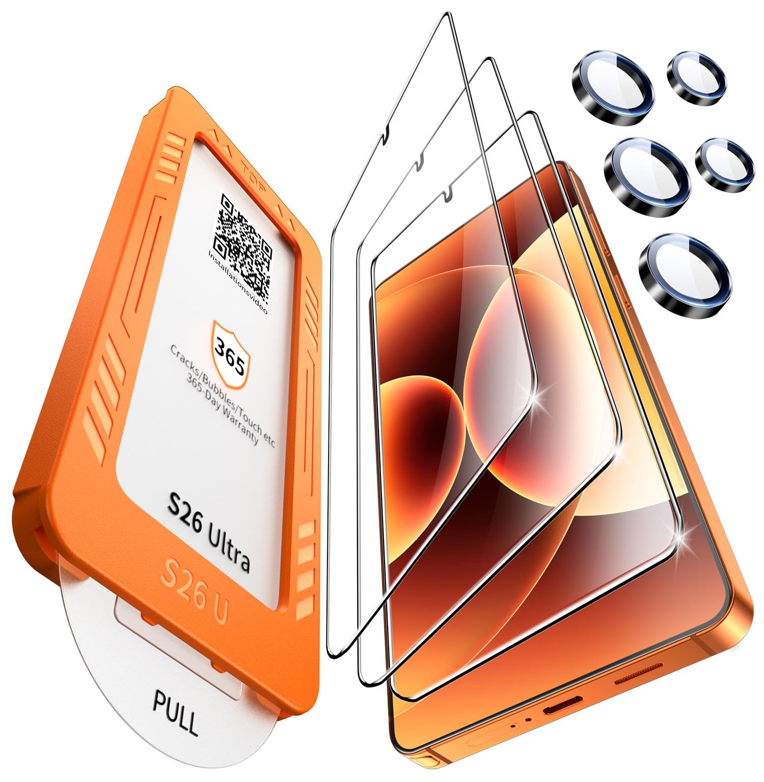 Glas-Schutzfolie für Samsung Galaxy S25/S26 Ultra