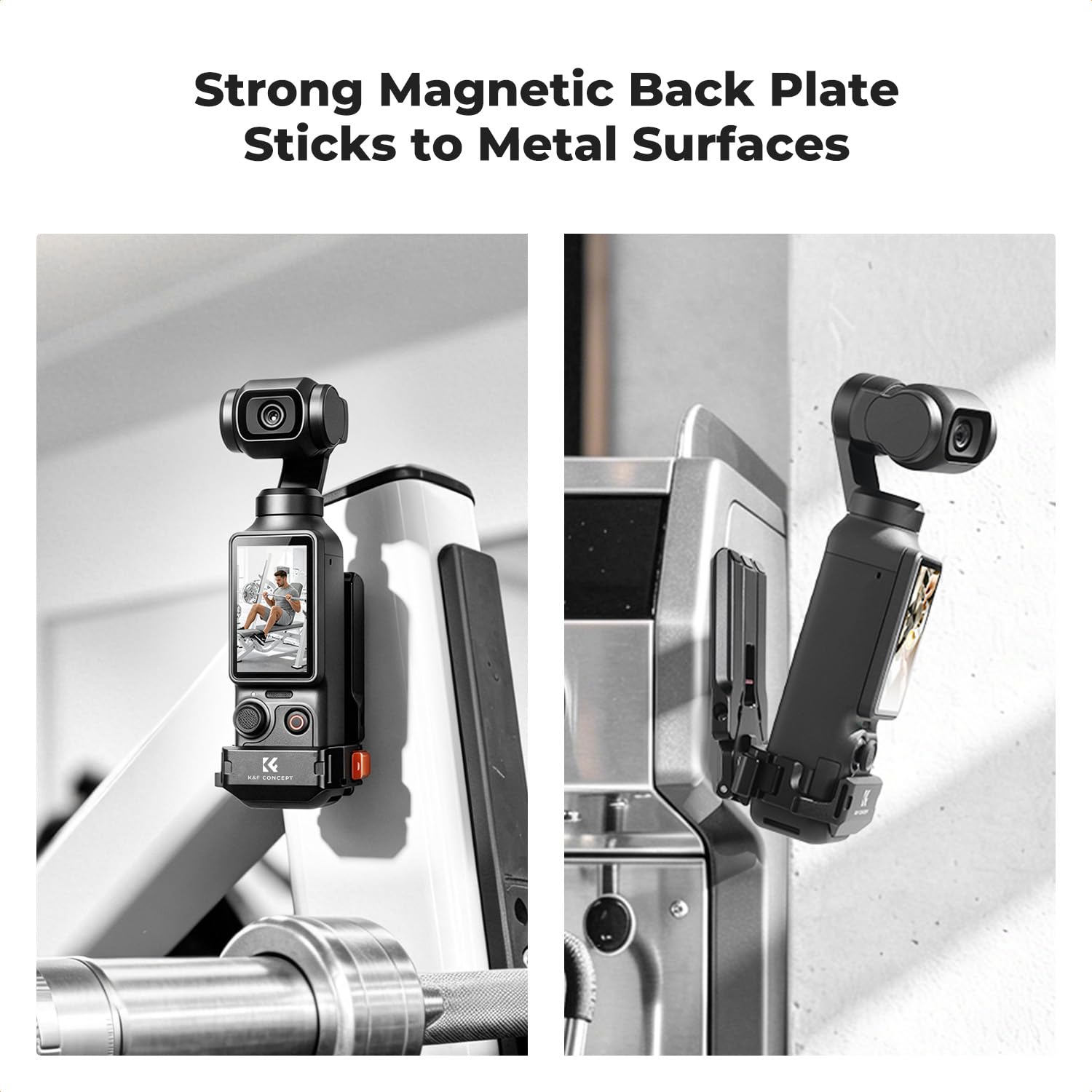 K&F CONCEPT PP63 Magnetyczna ramka rozszerzająca do DJI Osmo Pocket 4P/4/3, klatka ochronna ze stopu aluminium z konstrukcją szybkiego zwalniania, zimna stopka i mocowanie śrubowe 1/4 do akcesoriów do