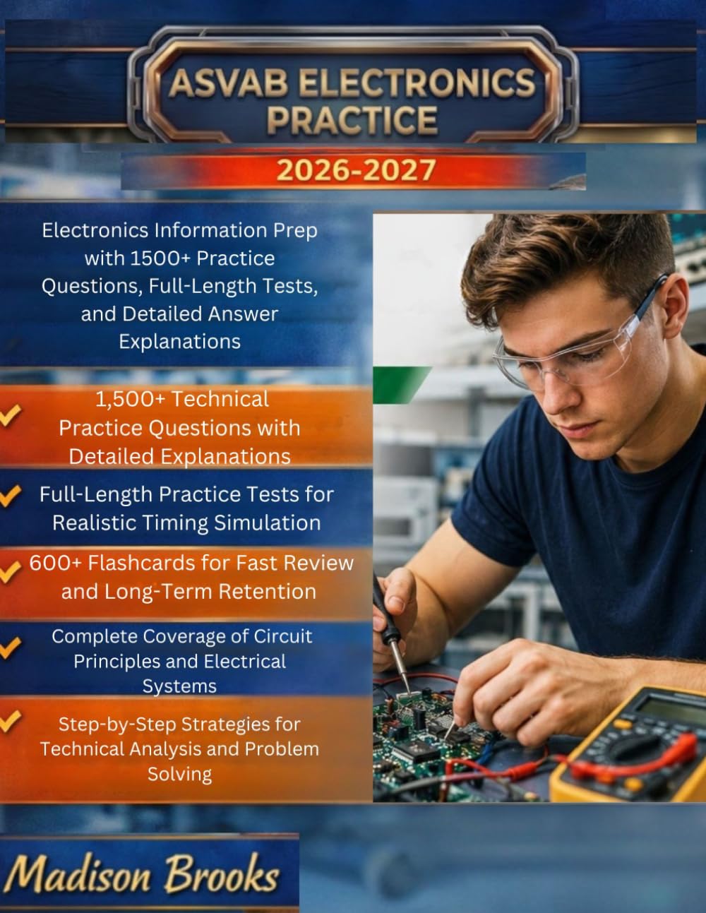 ASVAB ELECTRONICS PRACTICE 2026-2027: Electronics Information Prep with 1500+ Practice Questions, Full-Length Tests, and Detailed Answer Explanations