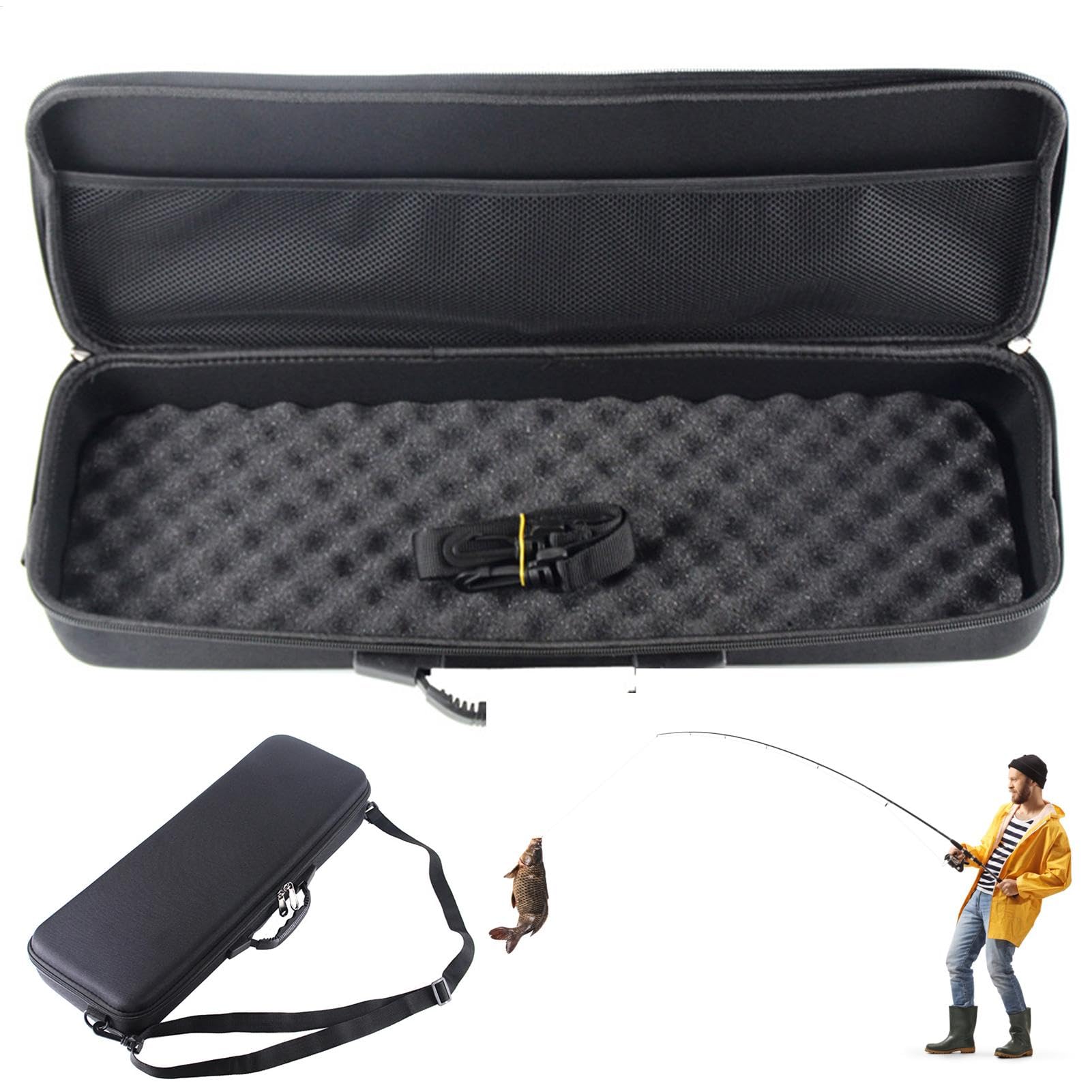 Fishing Rod Case, Tackle Carrying Bag, Removable Strap Case, Fishing Rod Protection, Fishing Enthusiast Gear, Fishing Reel Case, Secure Rod Storage, Fishing Gear Tackle, Rods & Reels