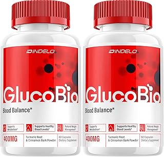 Gluco Bio Healthy Vitamin Capsules, GlucoBio Advanced Supplement, All Natural Formula to Maintain Healthy Levels, Maximum Strength Daily Formula, Gluco Bio Pills Reviews (2 Pack - 120 Capsules)