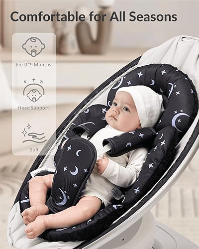 Miniatura 6 de Generic Inserto para asiento de automóvil infantil compatible con columpio Mamaroo y Graco Swing y asiento de automóvil para bebés, soporte para