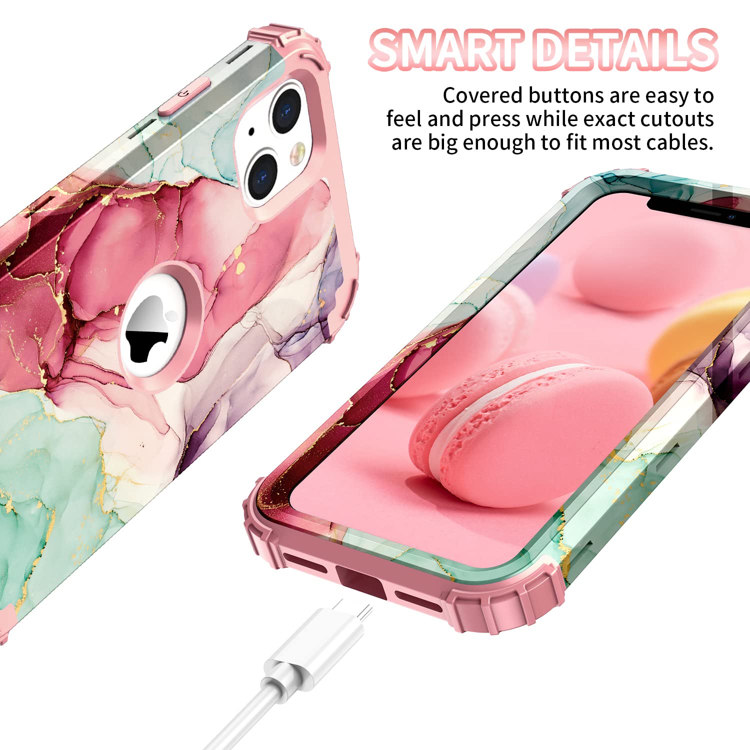 iPhoneケース AM WHAT I AM Rubber iPhone8 Case Amazon.com: BQQFG for iPhone 13 Case,Three Layer Heavy Duty