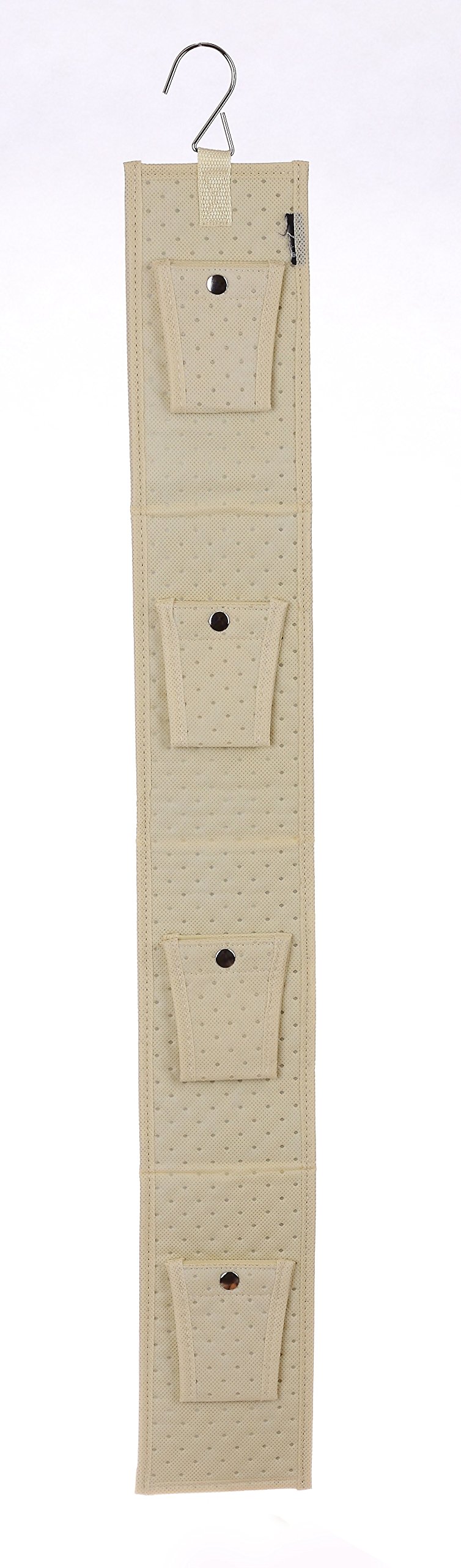 YBM HOMEHanging Purse Rack Organizer for Closet - Handbag Rack Storage Hanger and Holder with Hook for Purses Handbags, and Satchels Handle Bags, Beige