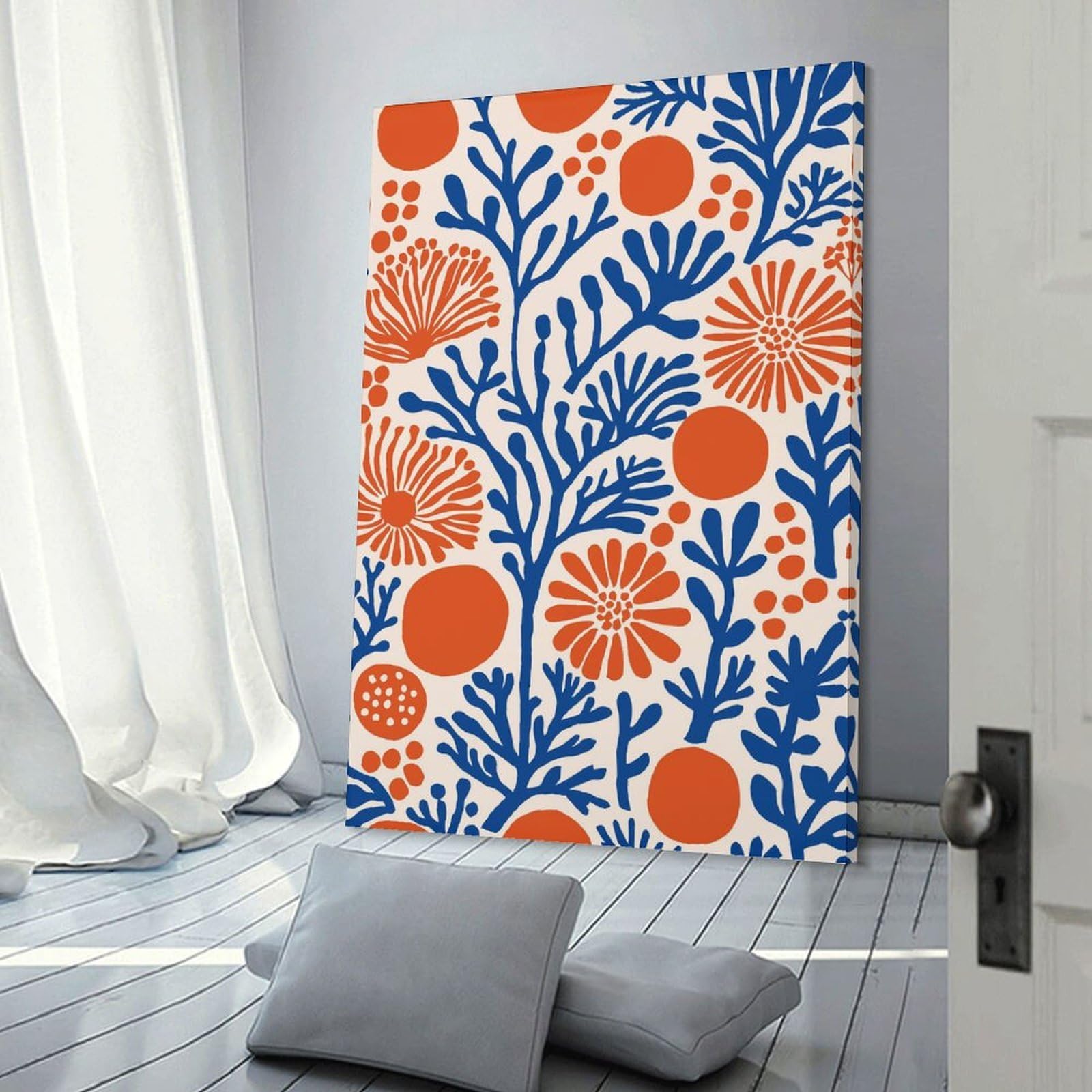 Junmoney Canvas Art Print Botanical Retro Design, 20x30inch(50x75cm), for Gallery Wall Decor And Room Displays, Wall Decor Suited to Curated Displays